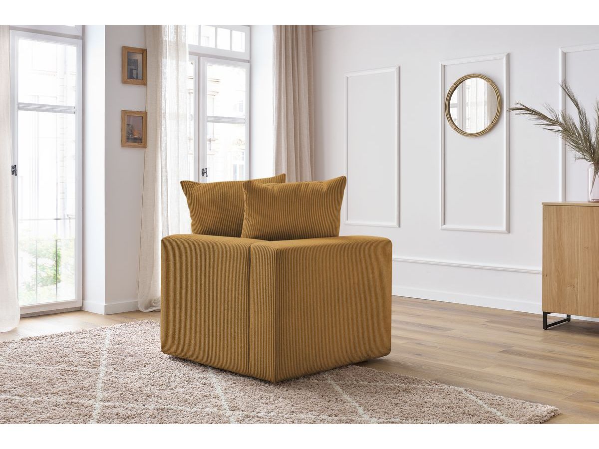 Bobochic Voltaire Eckmodul Cordsamt Gelb Ecke links