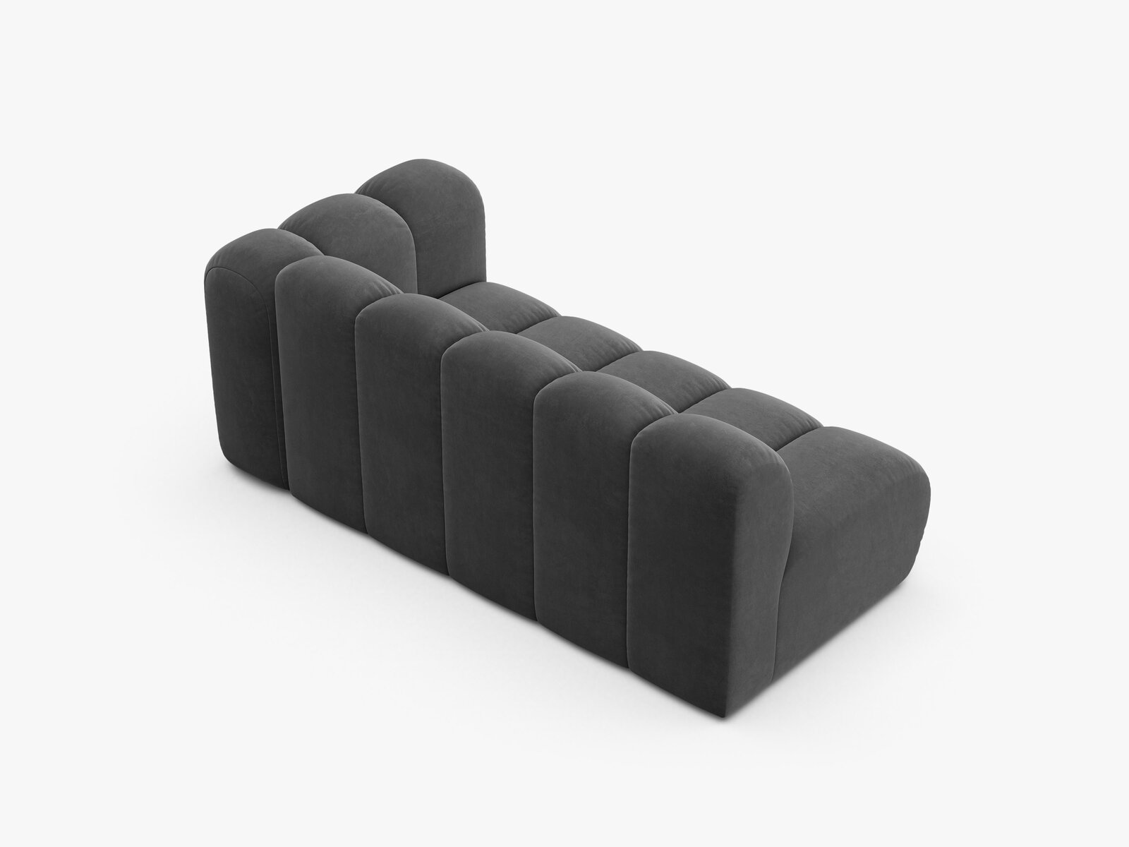Micadoni Modul Lupine 3-Sitzer Samt Venus Grau Rechts