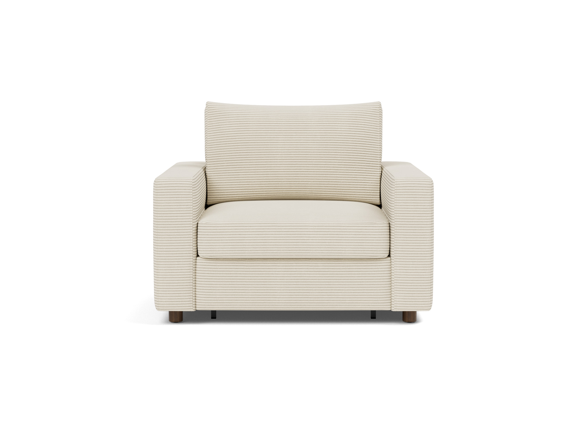 Schlafsessel Neah mit Standard-Armlehnen Kord Corduroy 594-Ivory