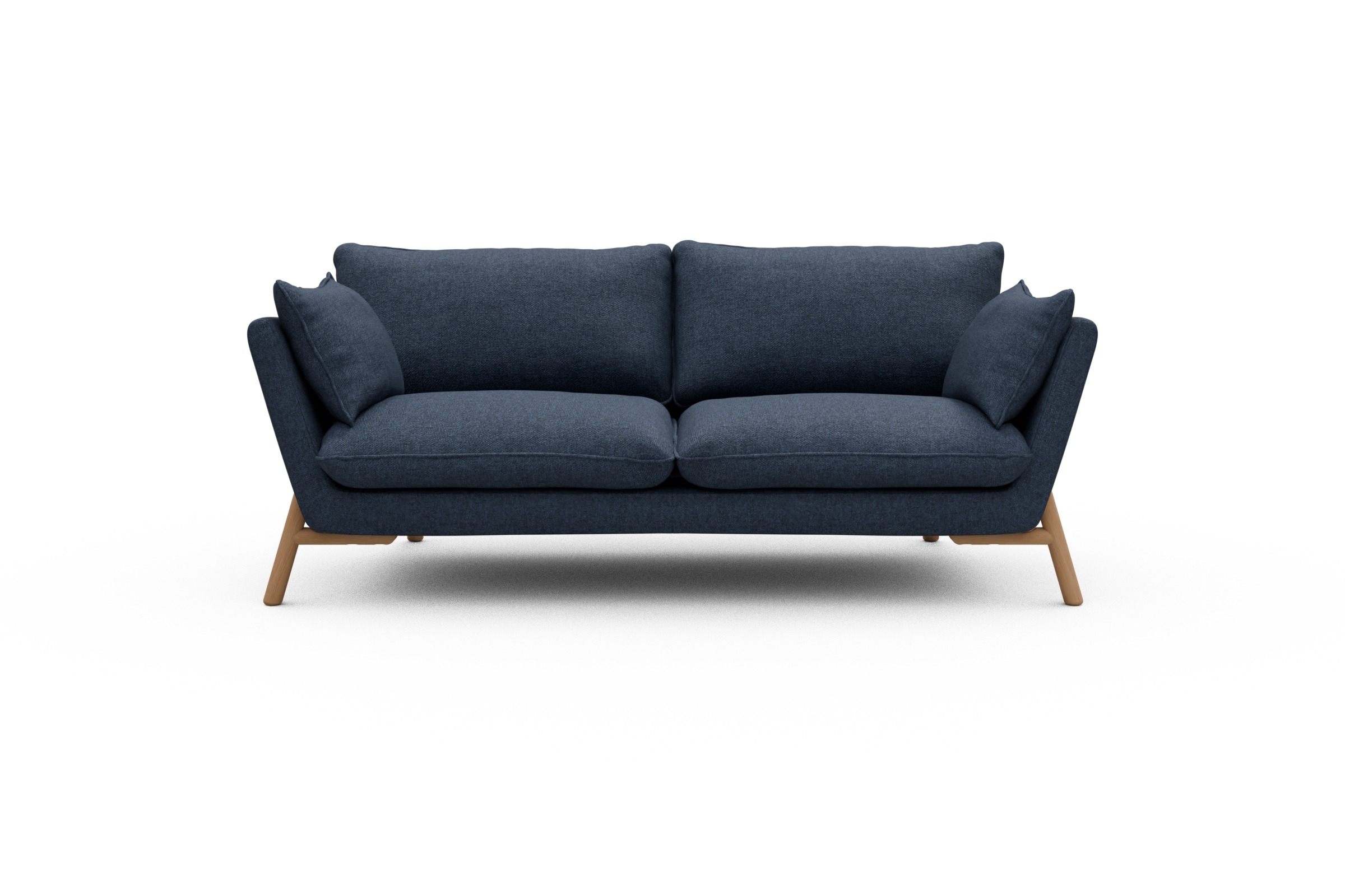 Skandi Home Sofa Emil 2-Sitzer Beinfarbe Eiche Natur Sama-Deep-Blue moebelfaktor