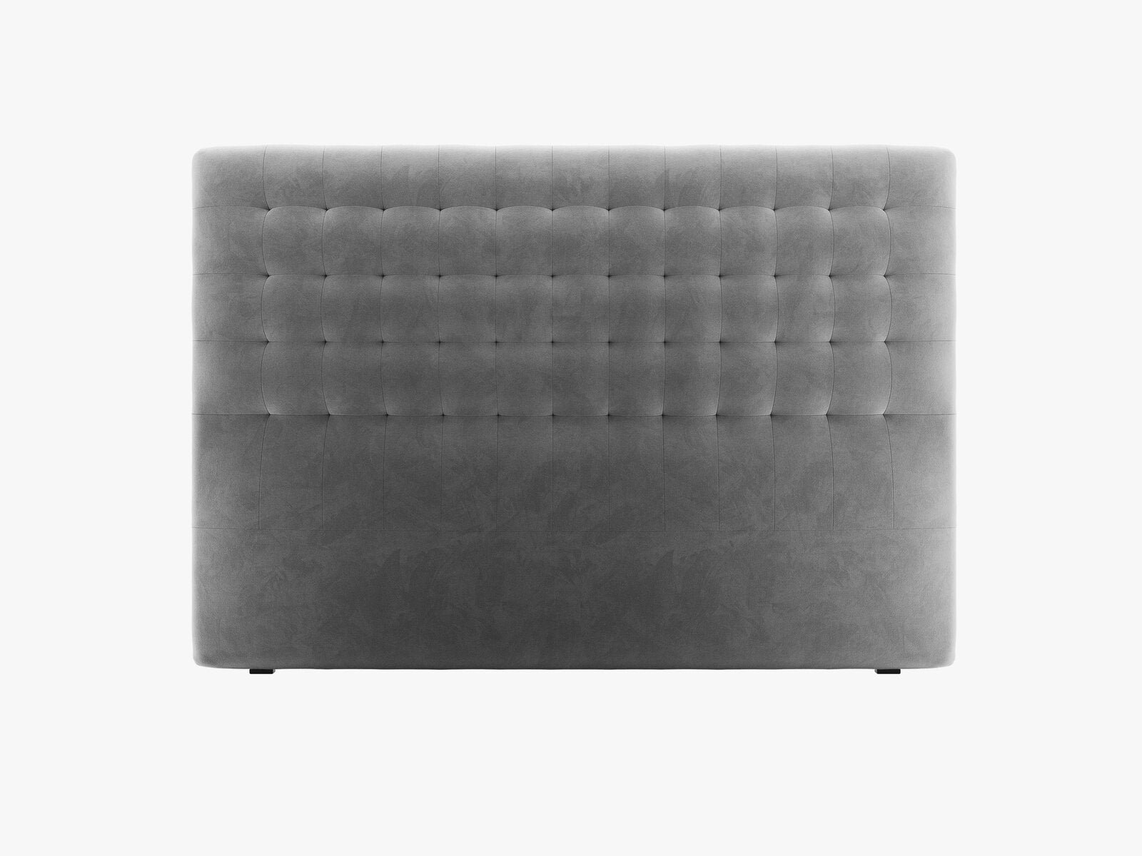 Micadoni Nova Samtiger Kopfteil 120 cm (H 120 cm) Samt Paris Grau 180x120