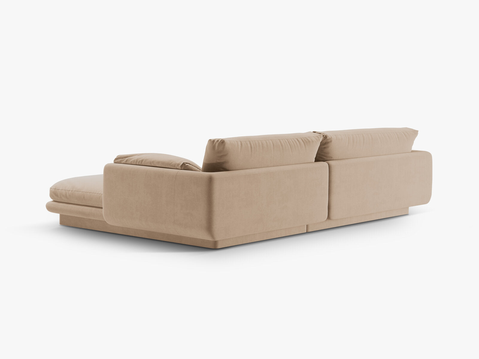 Micadoni Ecksofa Torino 4-Sitzer Links Samt Sand