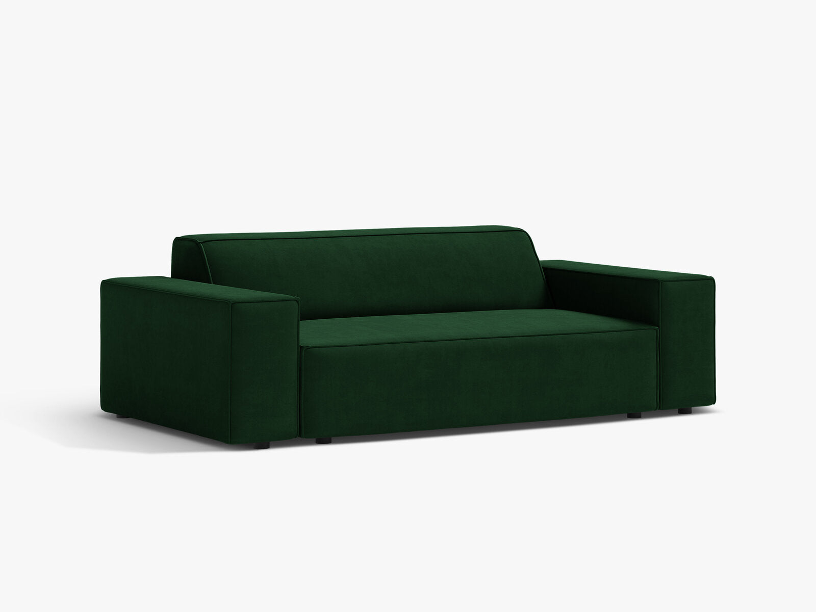 Micadoni Jodie Sofa 2-Sitzer Samt Bluvel Flaschengrün