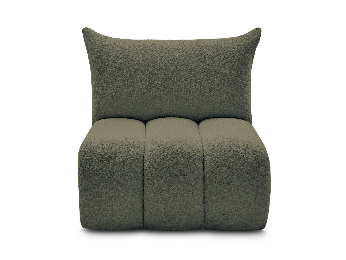 Bobochic Azra Sofamodul 1-Sitzer 90 × 112 cm Bouclé-Stoff Grün