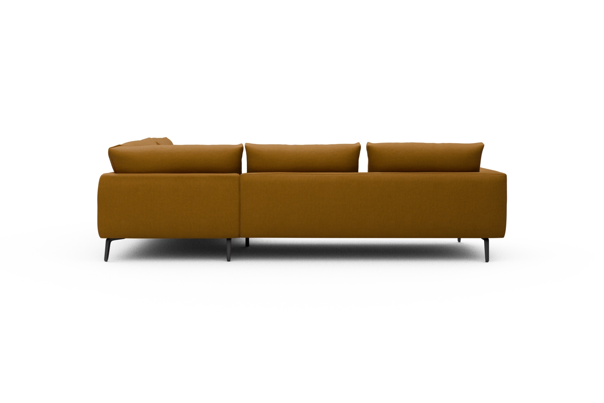 Ecksofa Karl Relax-Ecke rechts mit 2,5-Sitzer Satya-Ocre