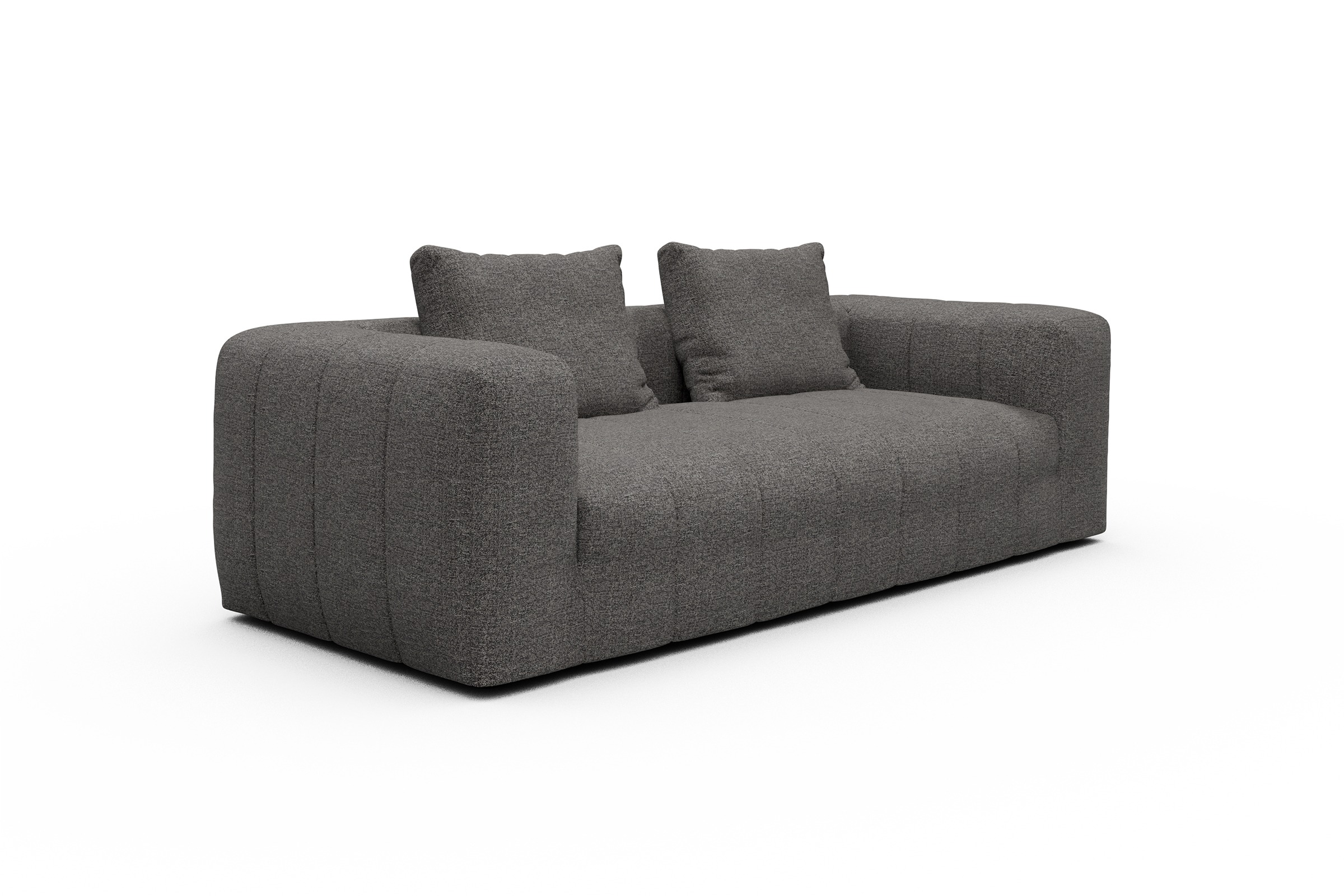 Sofa Hugo 3-Sitzer Carreno-Salt-and-Pepper