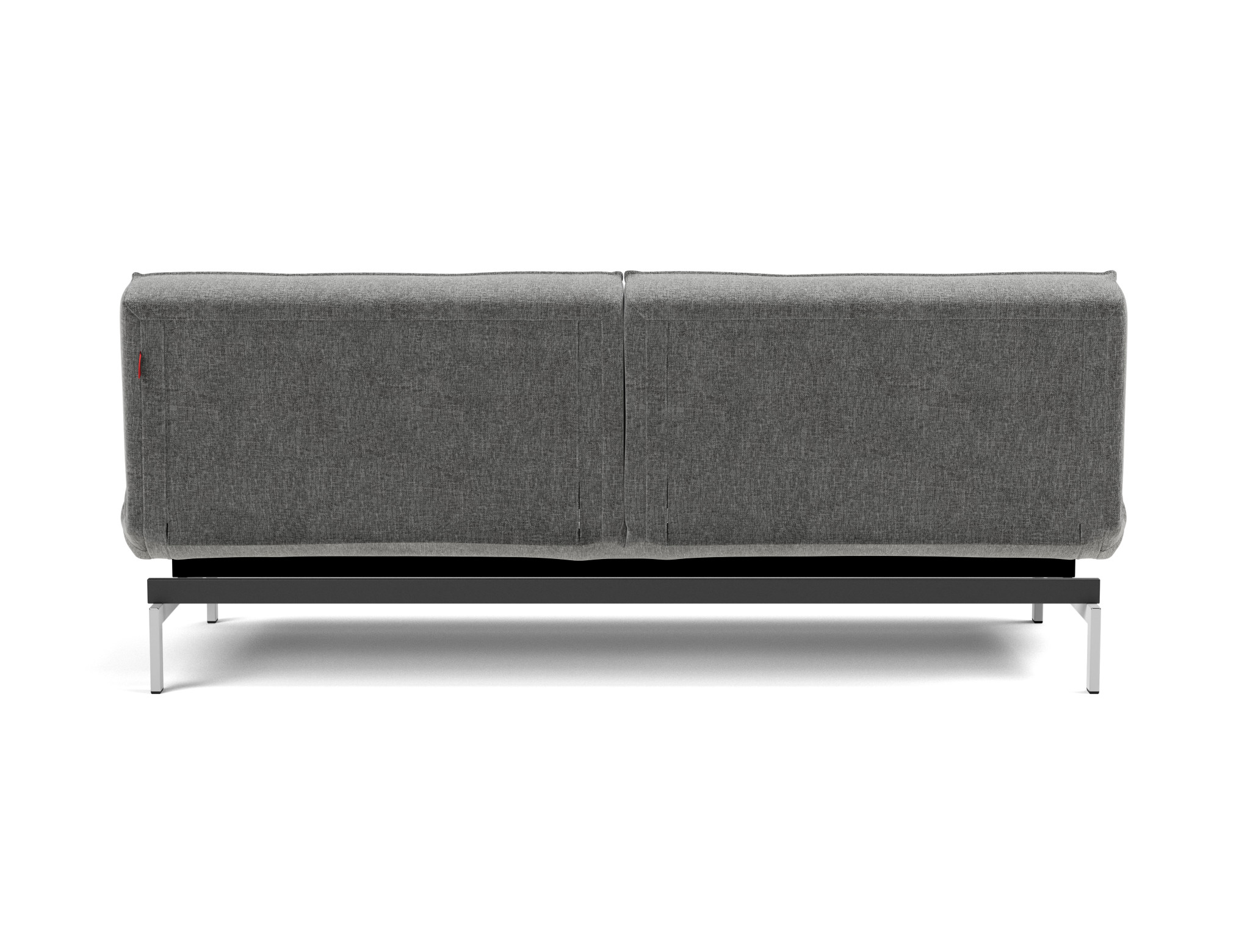 Schlafsofa Splitback Strukturierter Stoff Twist 563-Charcoal Beine Chrom
