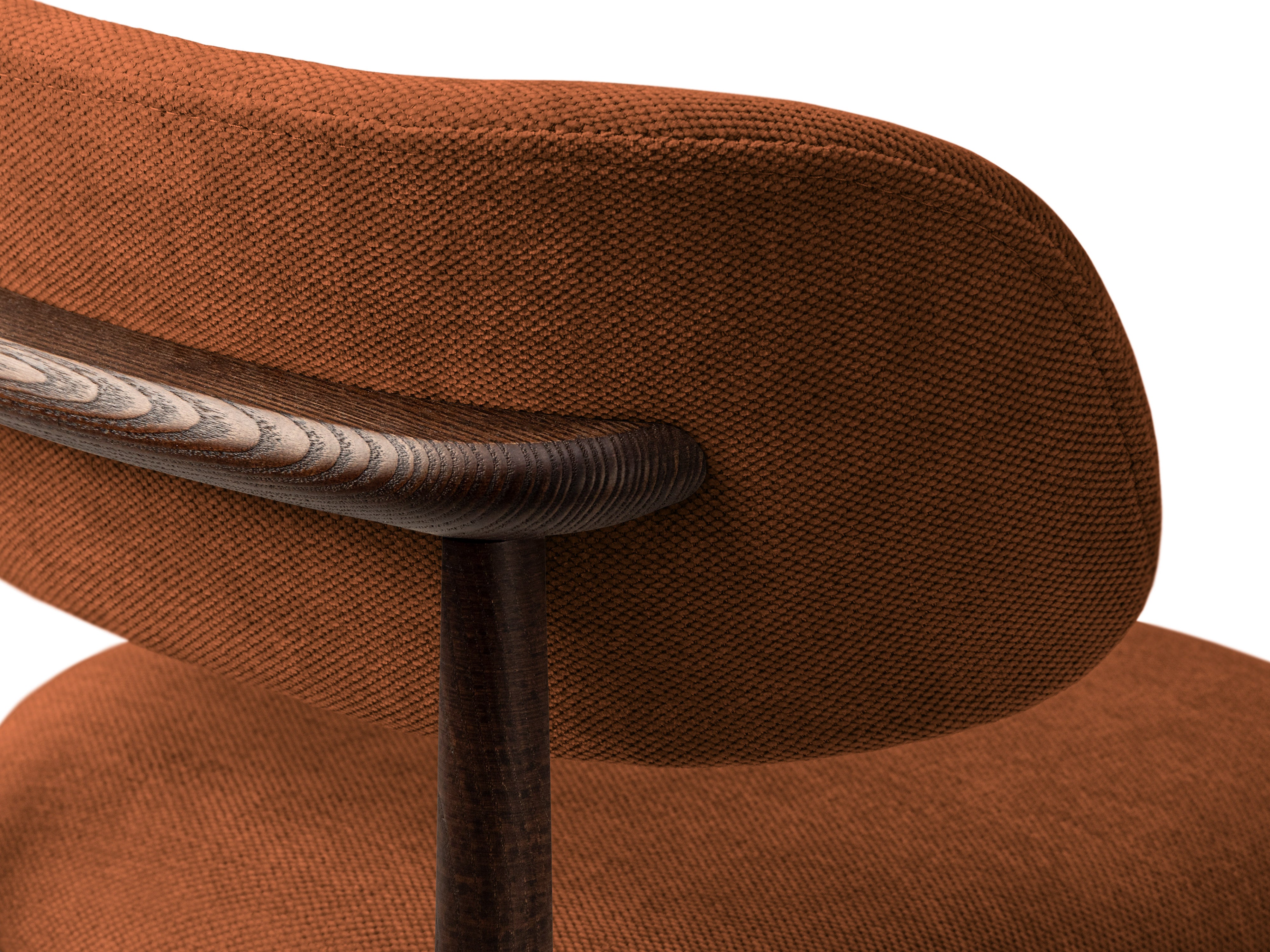 Micadoni Stuhl Evan Chenille Rebel Orange Nussbaum