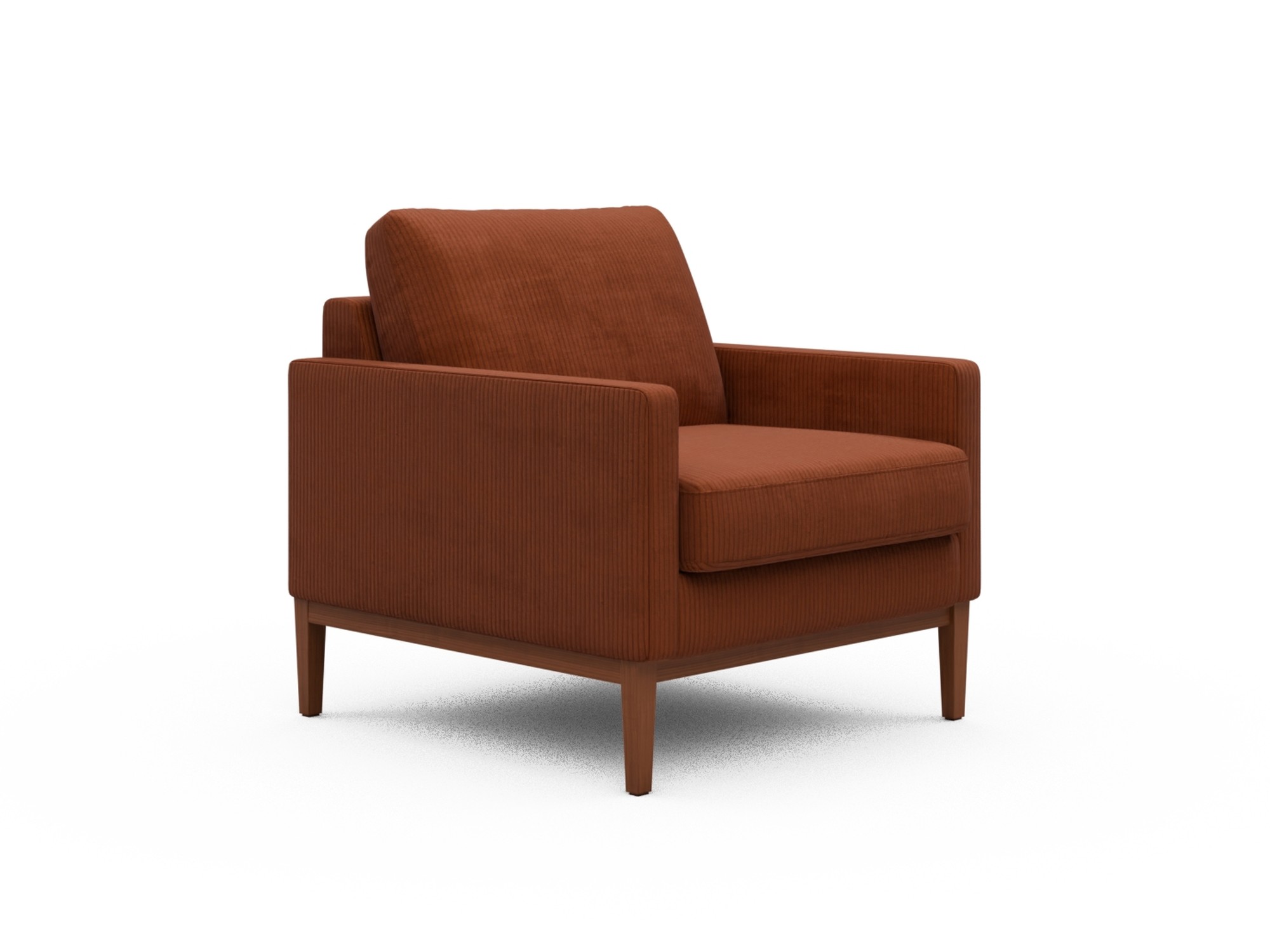 Skandi Home Sessel Bodo Corduroy-Burnt-Orange moebelfaktor