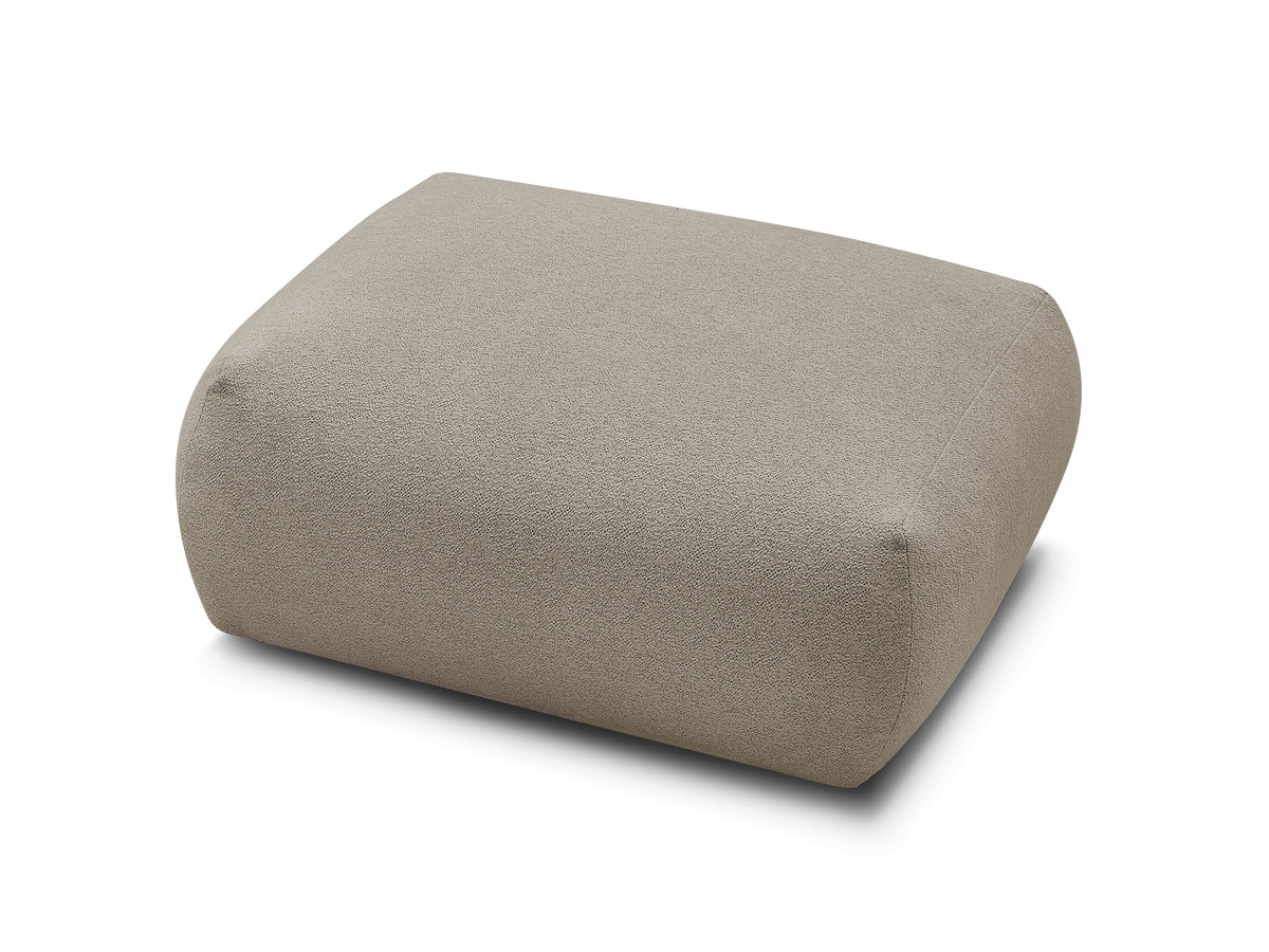 Bobochic Voltaire Pouf 106 × 90 cm Melange-Stoff Taupe