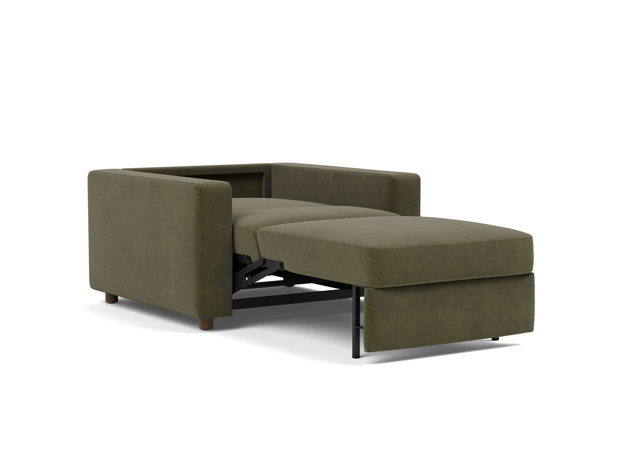 Schlafsessel Neah mit Standard-Armlehnen Kord Cordufine 316-Pine-Green