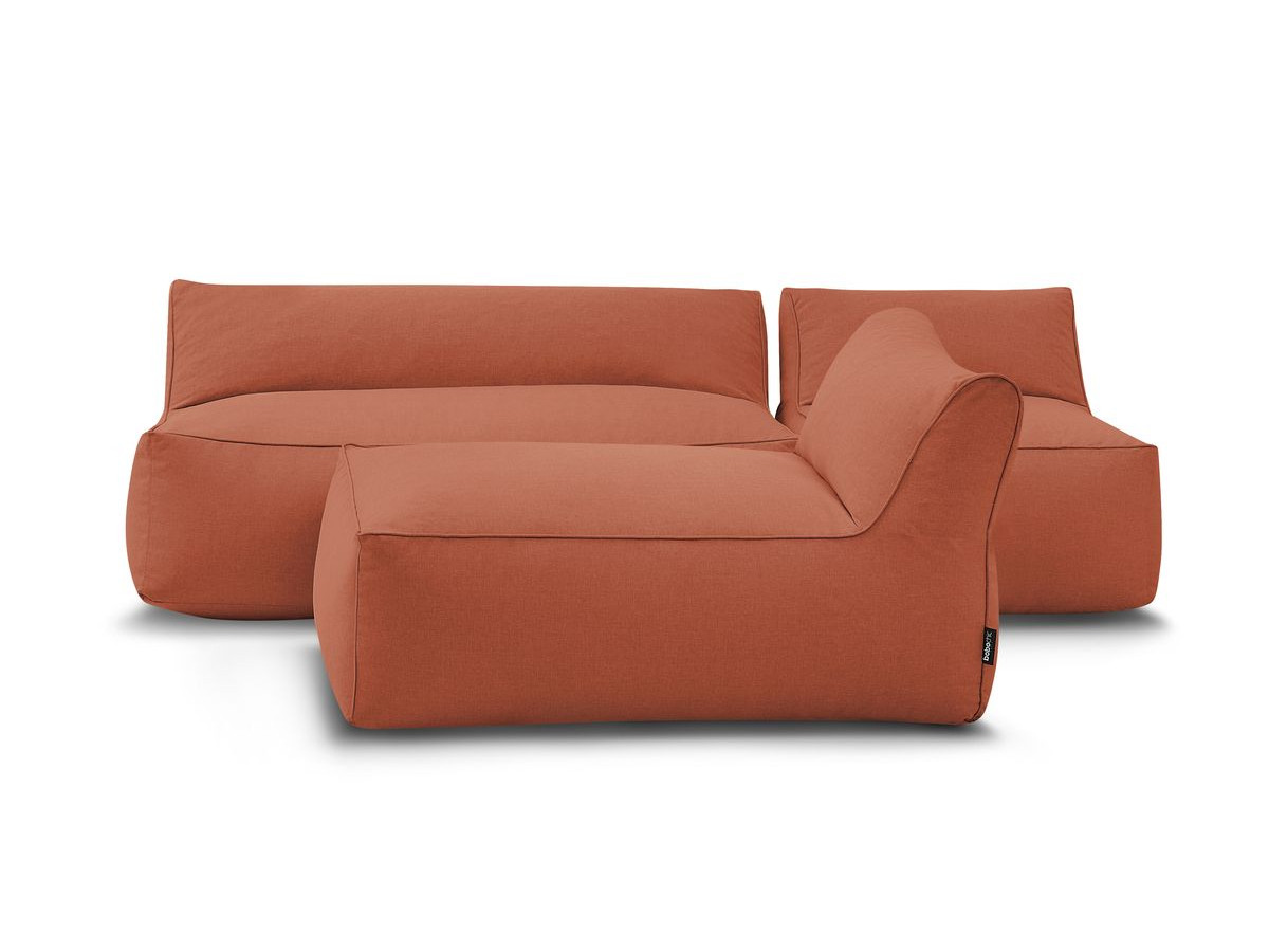 Bobochic Riviera Pouf 320 × 135 cm Stoff Orange