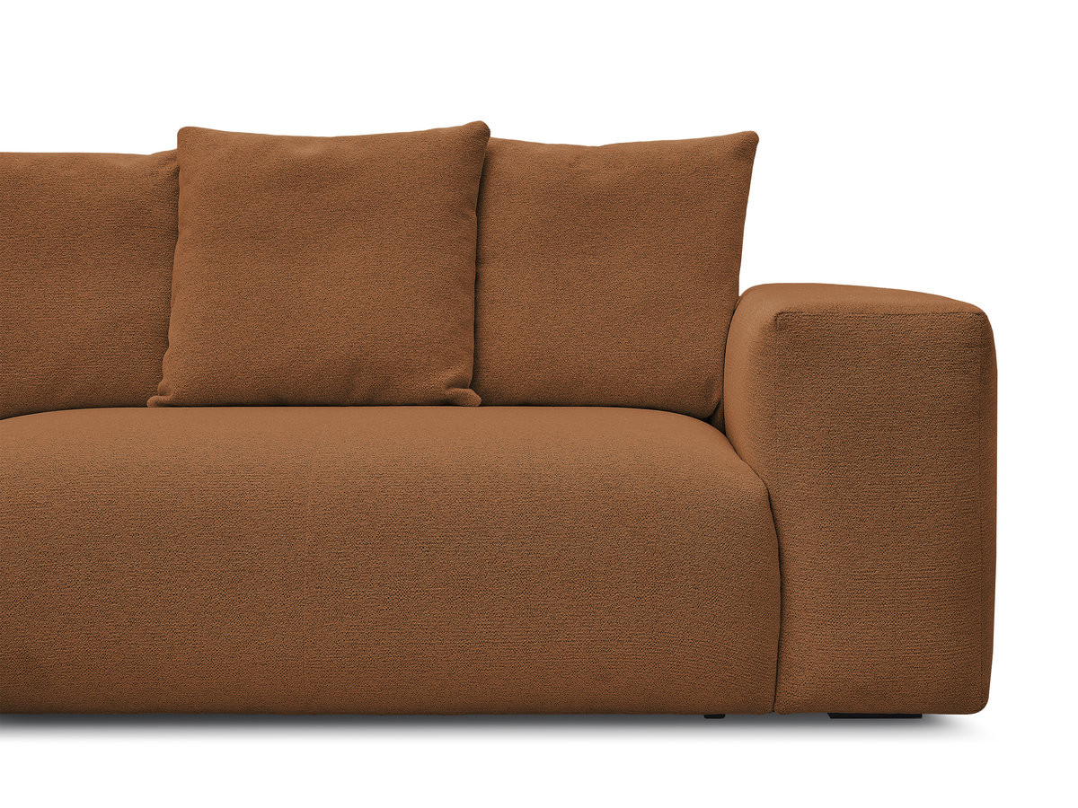 Bobochic Voltaire Ecksofa 268 × 214 cm Melange-Stoff Orange Ecke links
