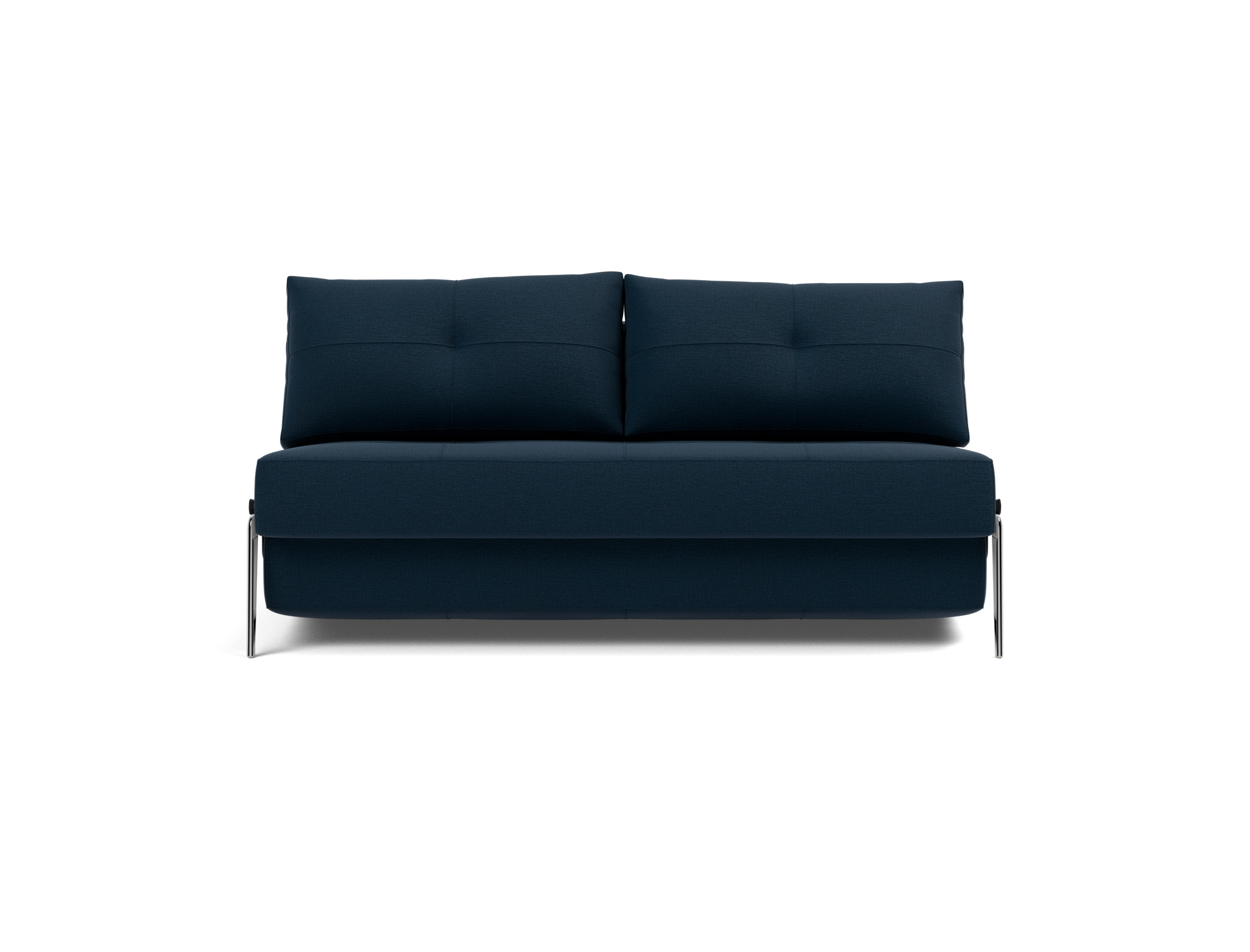 Schlafsofa Cubed 160 Flachgewebe Mixed Dance 528-Blue Beine Aluminium
