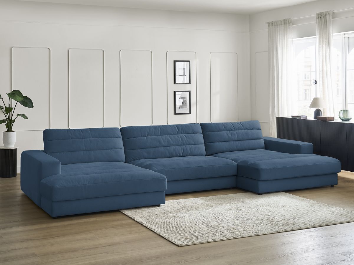 Bobochic Sierra Wohnlandschaft Samt Dunkelblau