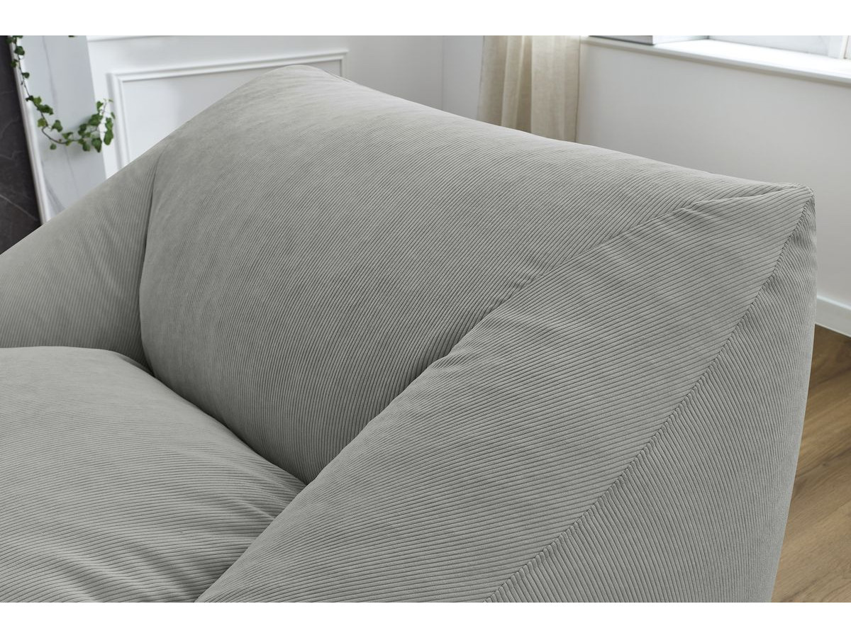 Bobochic Lilibet Pouf Cordsamt Hellgrau