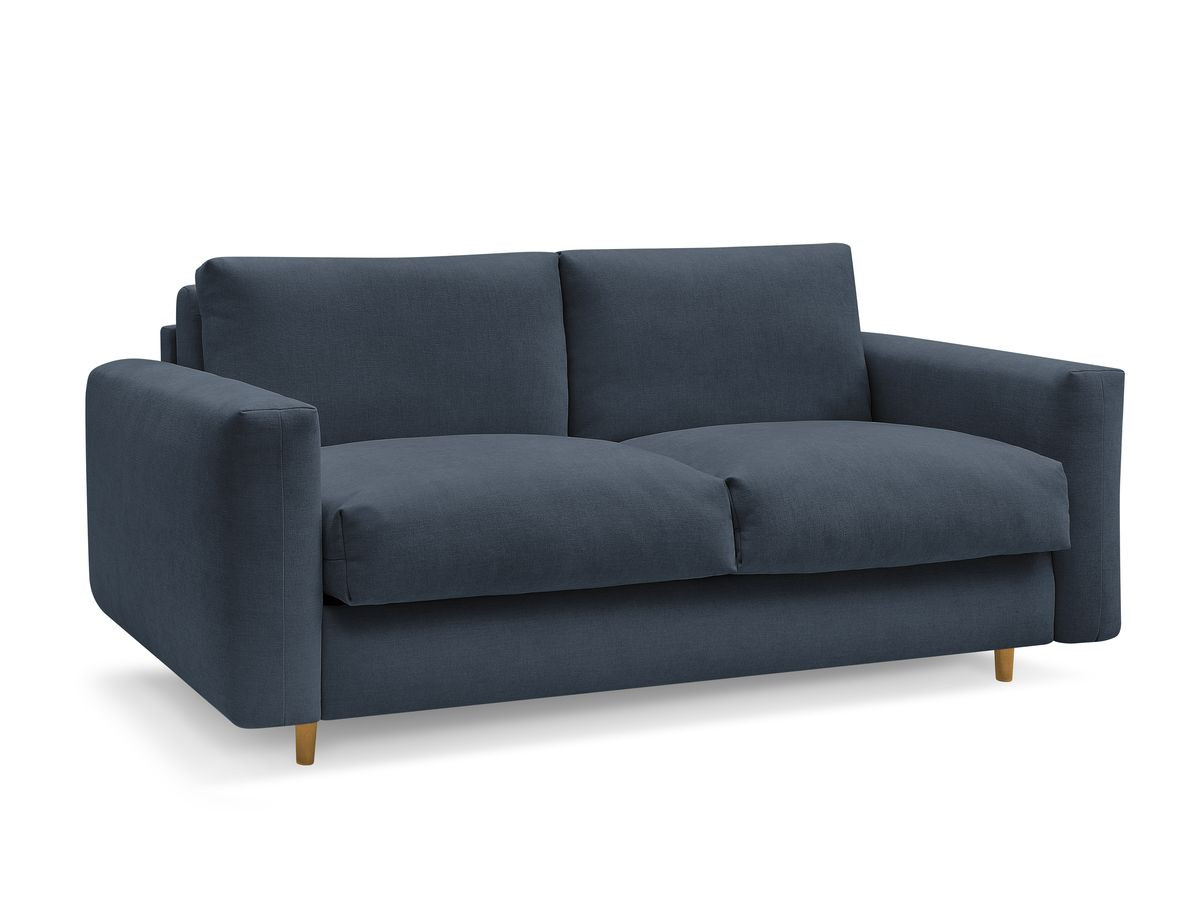 Bobochic Cocoone Schlafsofa 3-Sitzer Stoff Dunkelblau, Liegefläche 140 × 200 cm