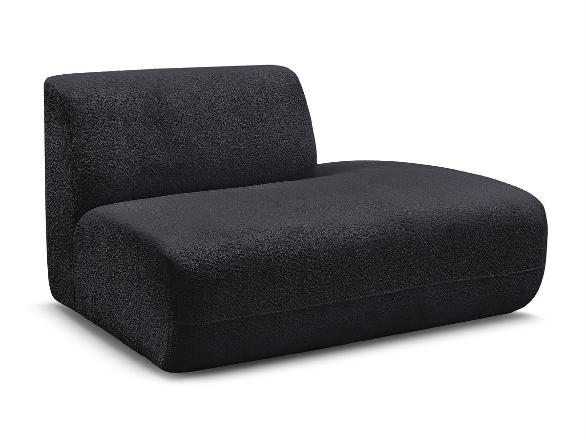 Bobochic Anda Sofamodul 2-Sitzer Chenille Schwarz Ecke rechts