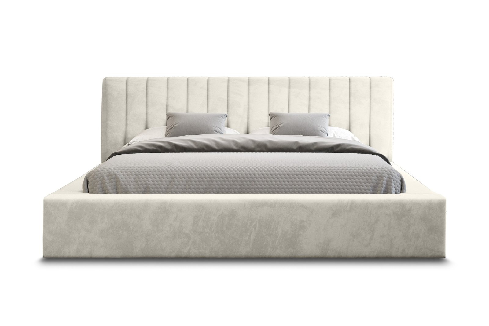 Polsterbett Carno Chenille 140x200 mit Metallrahmen Ditra-New 01