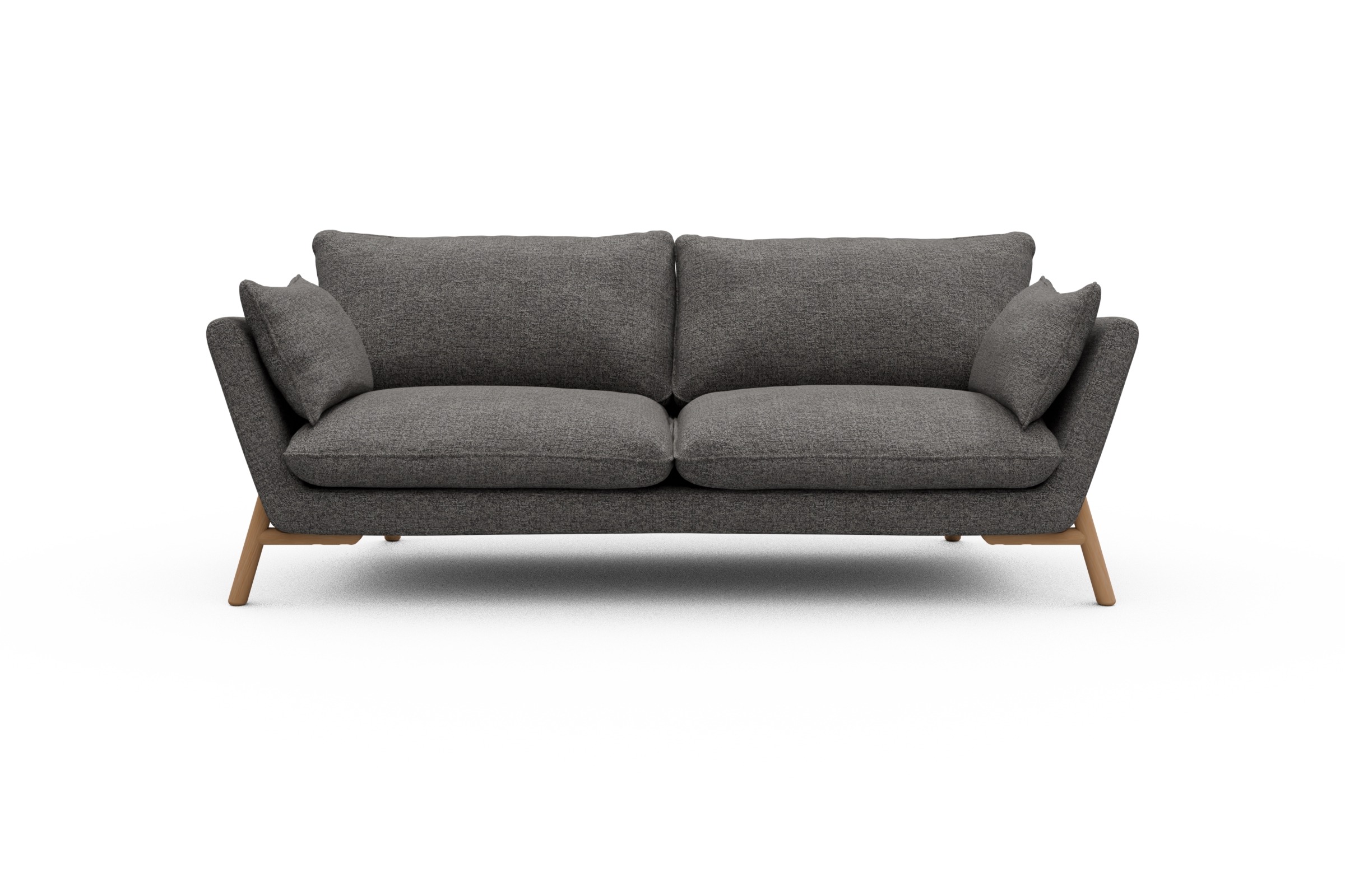 Skandi Home Sofa Emil 3-Sitzer Beinfarbe Eiche Natur Carreno-Salt-and-Pepper moebelfaktor
