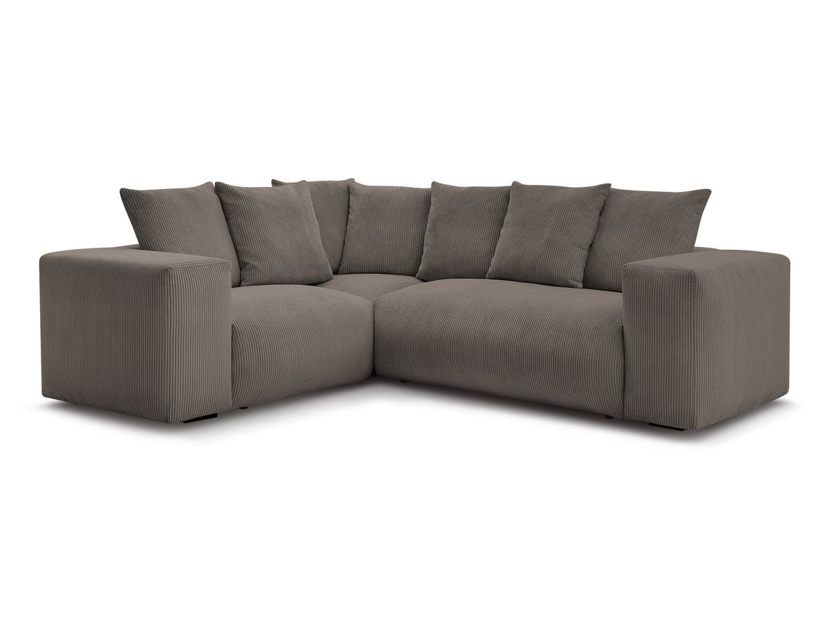 Bobochic Voltaire Ecksofa 268 × 214 cm Cordsamt Taupe Ecke links