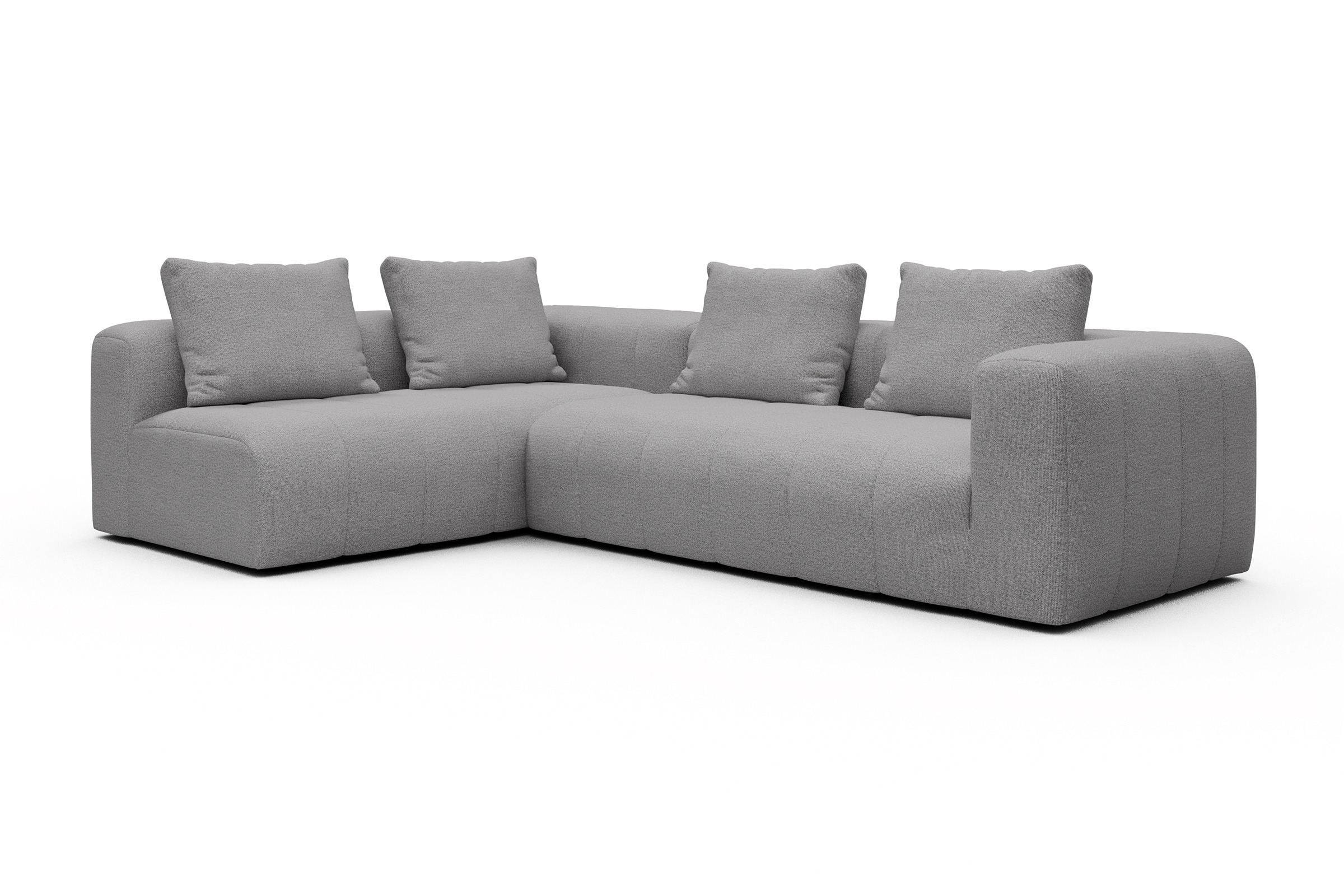 Ecksofa Hugo 2x 2,5-Sitzer Armlehne rechts Sama-Grey