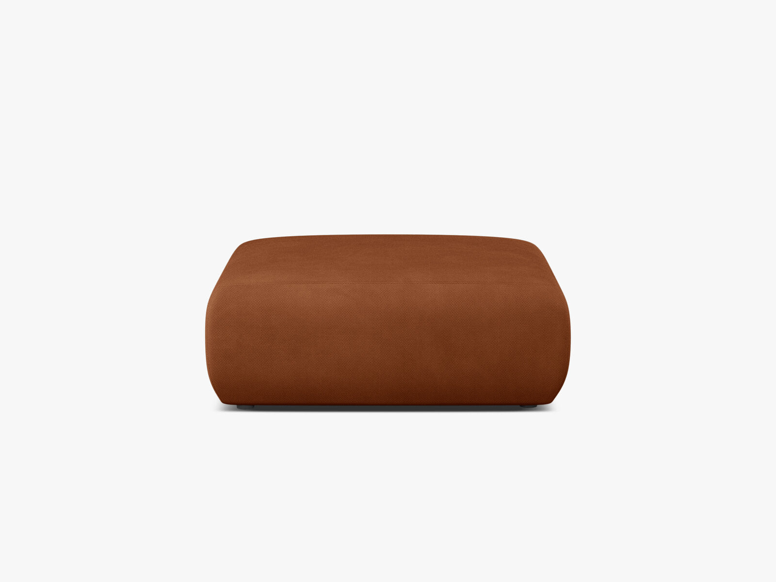 Micadoni Hocker Molino Large Strukturierter Stoff Rebel Orange
