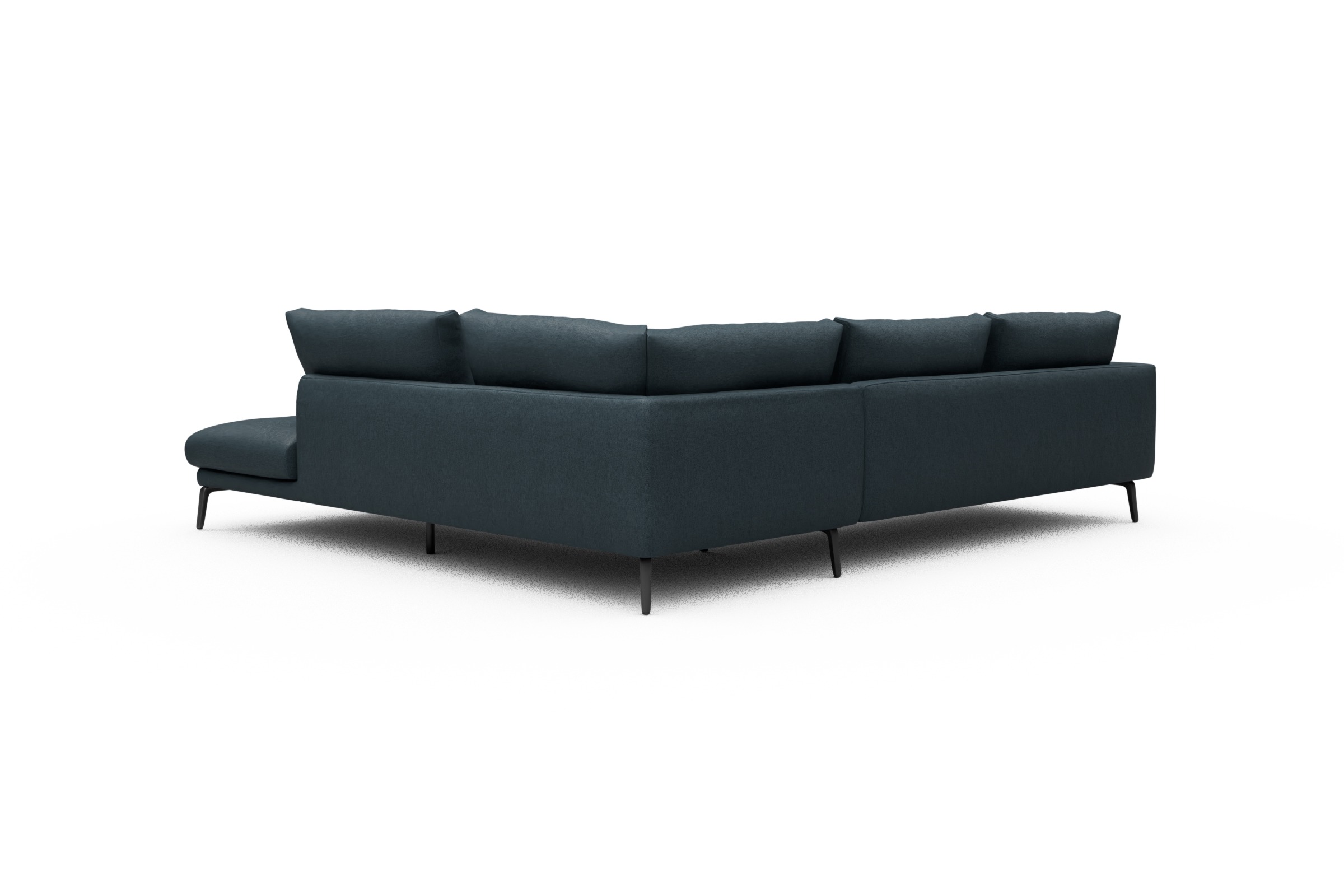 Ecksofa Karl Relax-Ecke rechts mit 2,5-Sitzer Denari-Royal-Blue