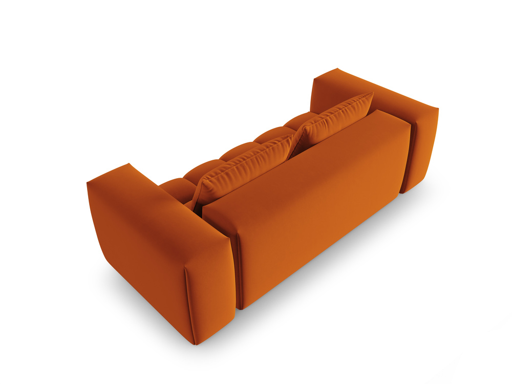 Cosmopolitan Design Sofa Verona 3-Sitzer kleine Version Samt Casino Terrakotta