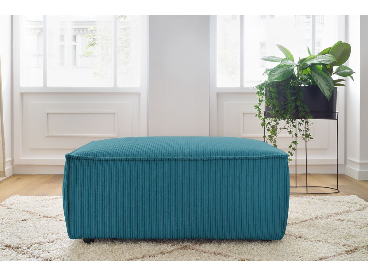 Bobochic Nihad Pouf Cordsamt Dunkelblau