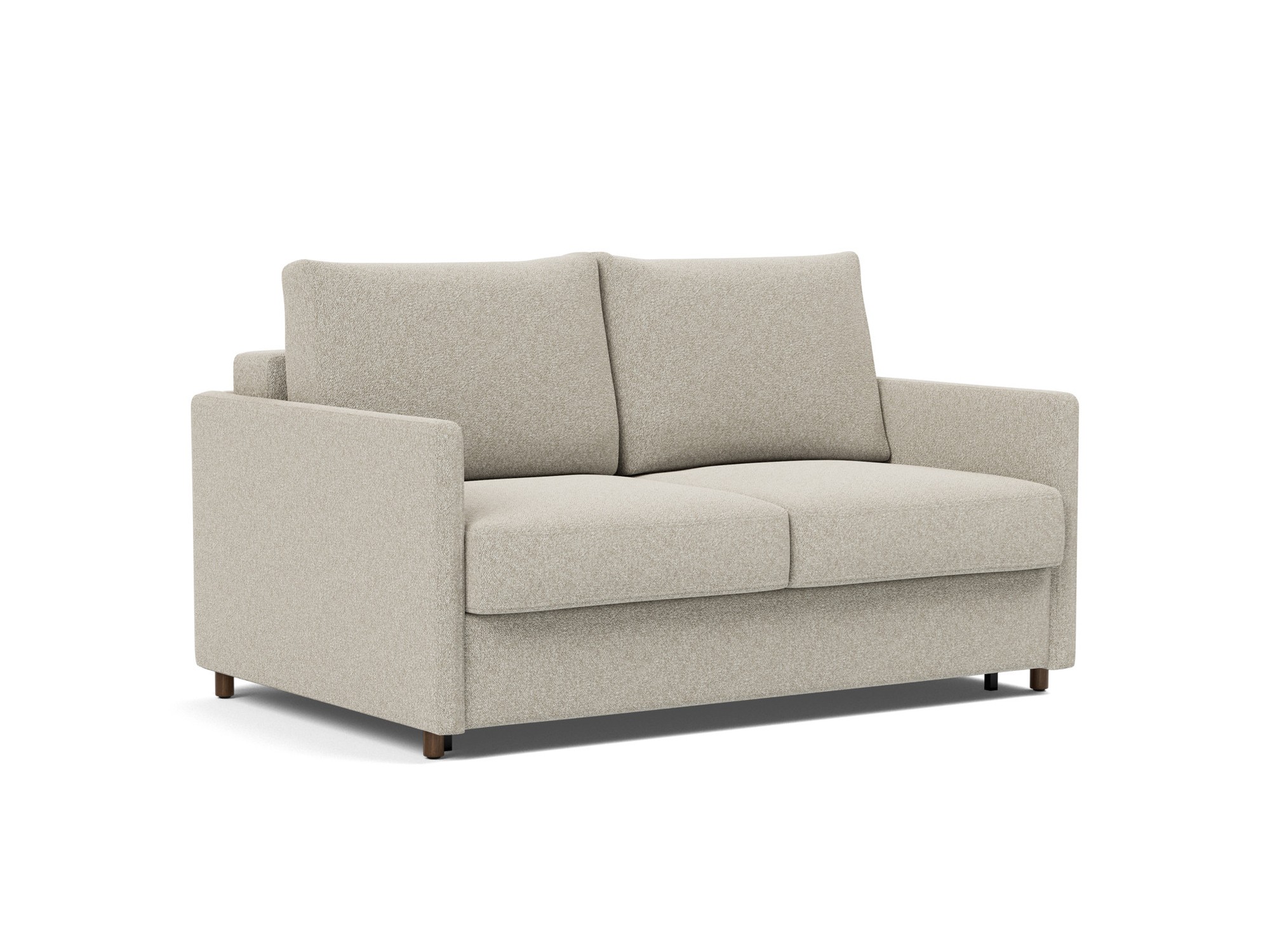 Schlafsofa Neah mit Slim-Armlehnen 140 Boucle Skandi 539-Beige