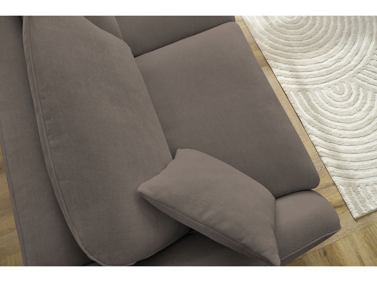 Bobochic Cezanne Schlafsofa 3-Sitzer Stoff Taupe, Liegefläche 160 × 194 cm