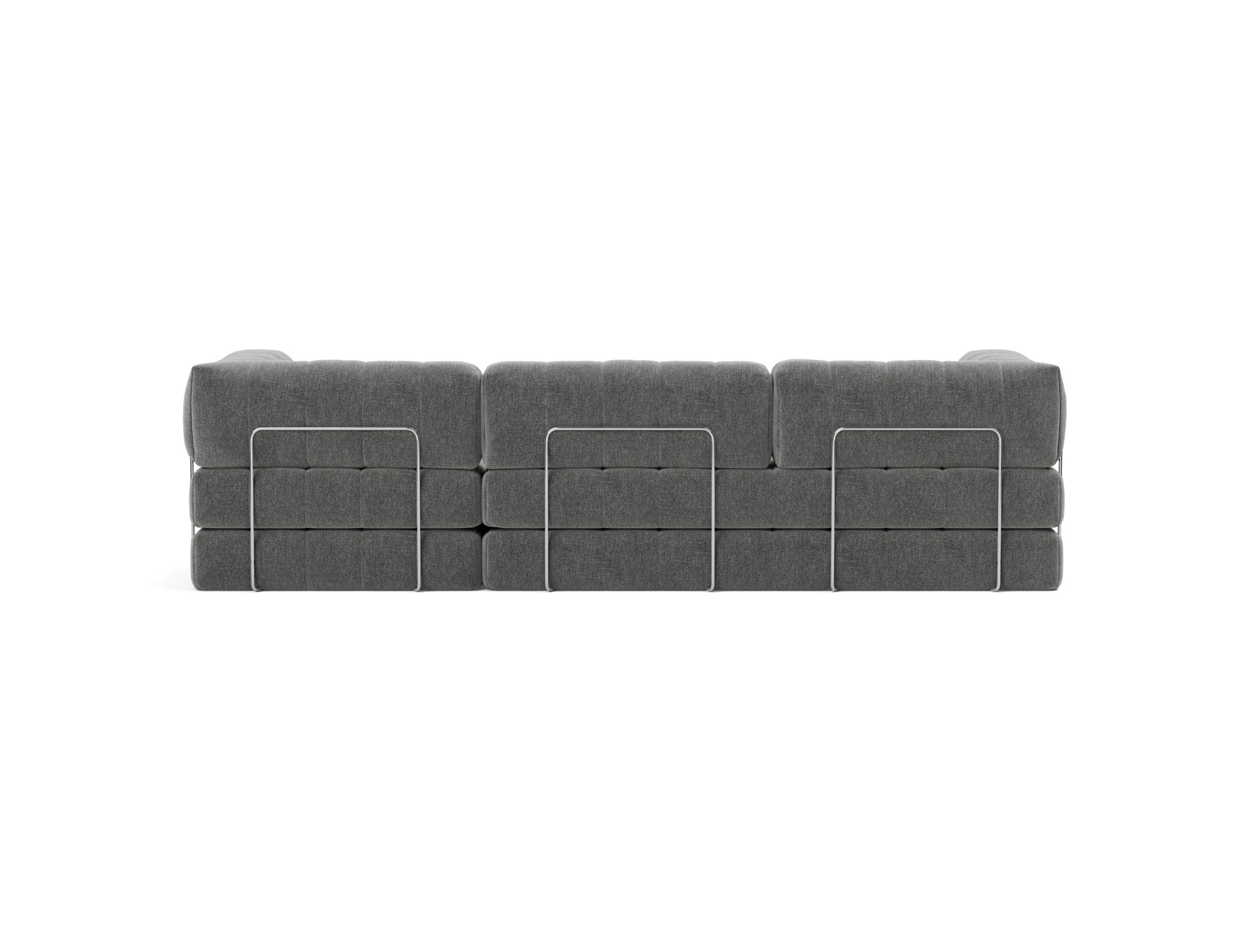 Schlafsofa CozyPad Grand mit Armlehnen Strukturierter Stoff Twist 563-Charcoal