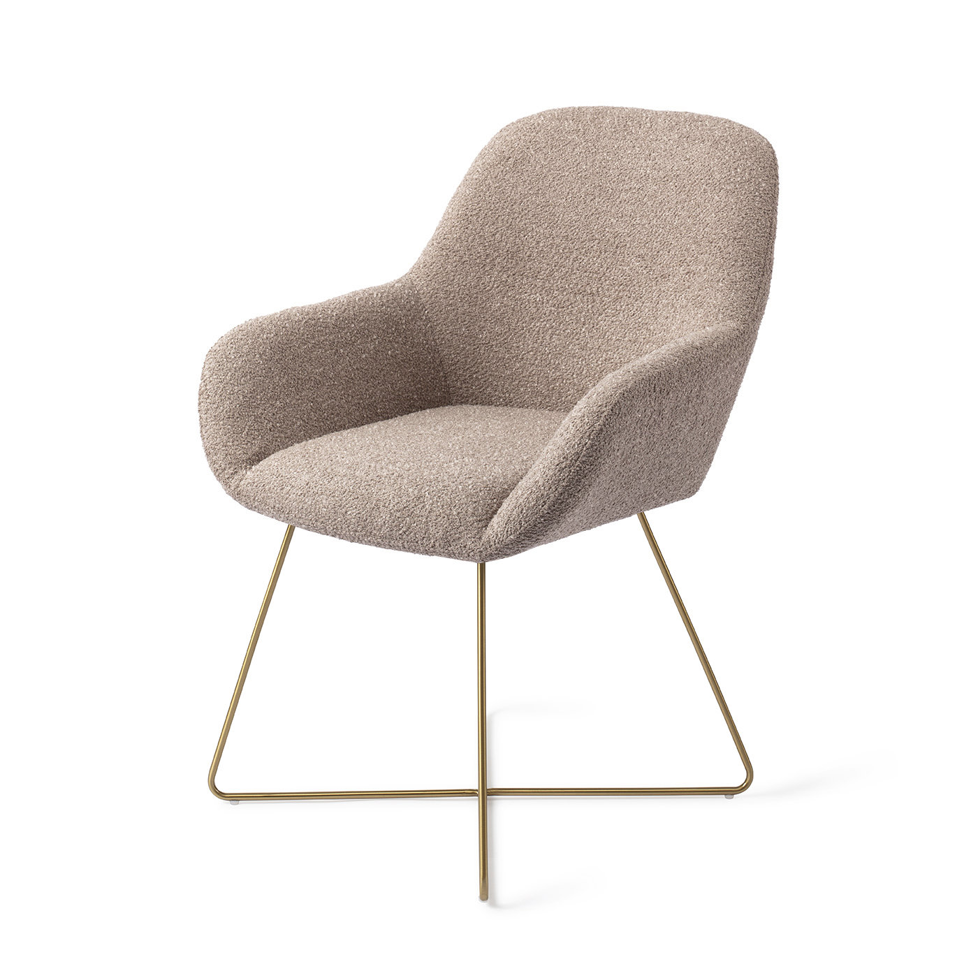 Jesper Home Esszimmerstuhl Kushi Stone Haze Cross Gold