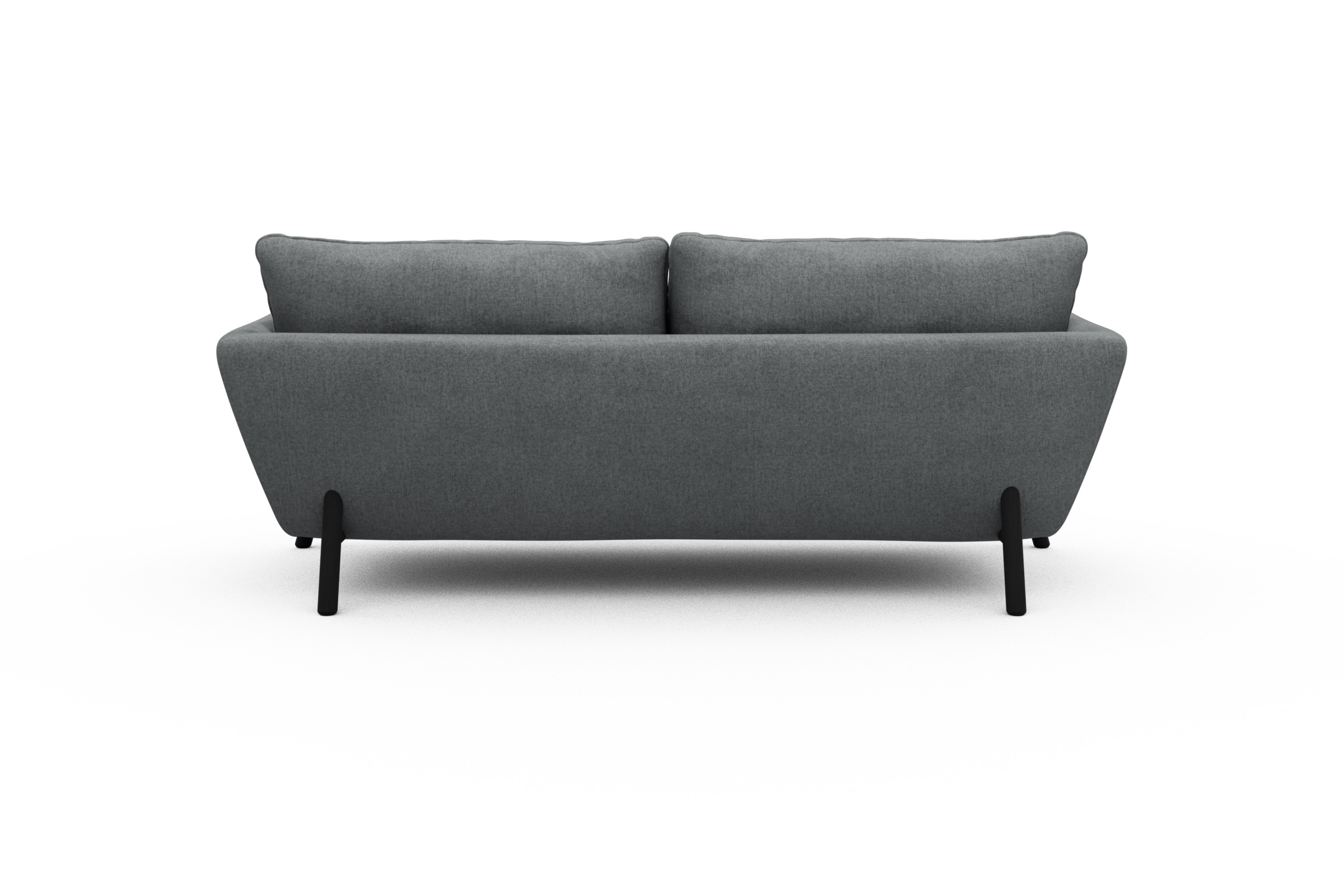Sofa Emil 3-Sitzer Beinfarbe Eiche Schwarz Casone-Gravel-Grey