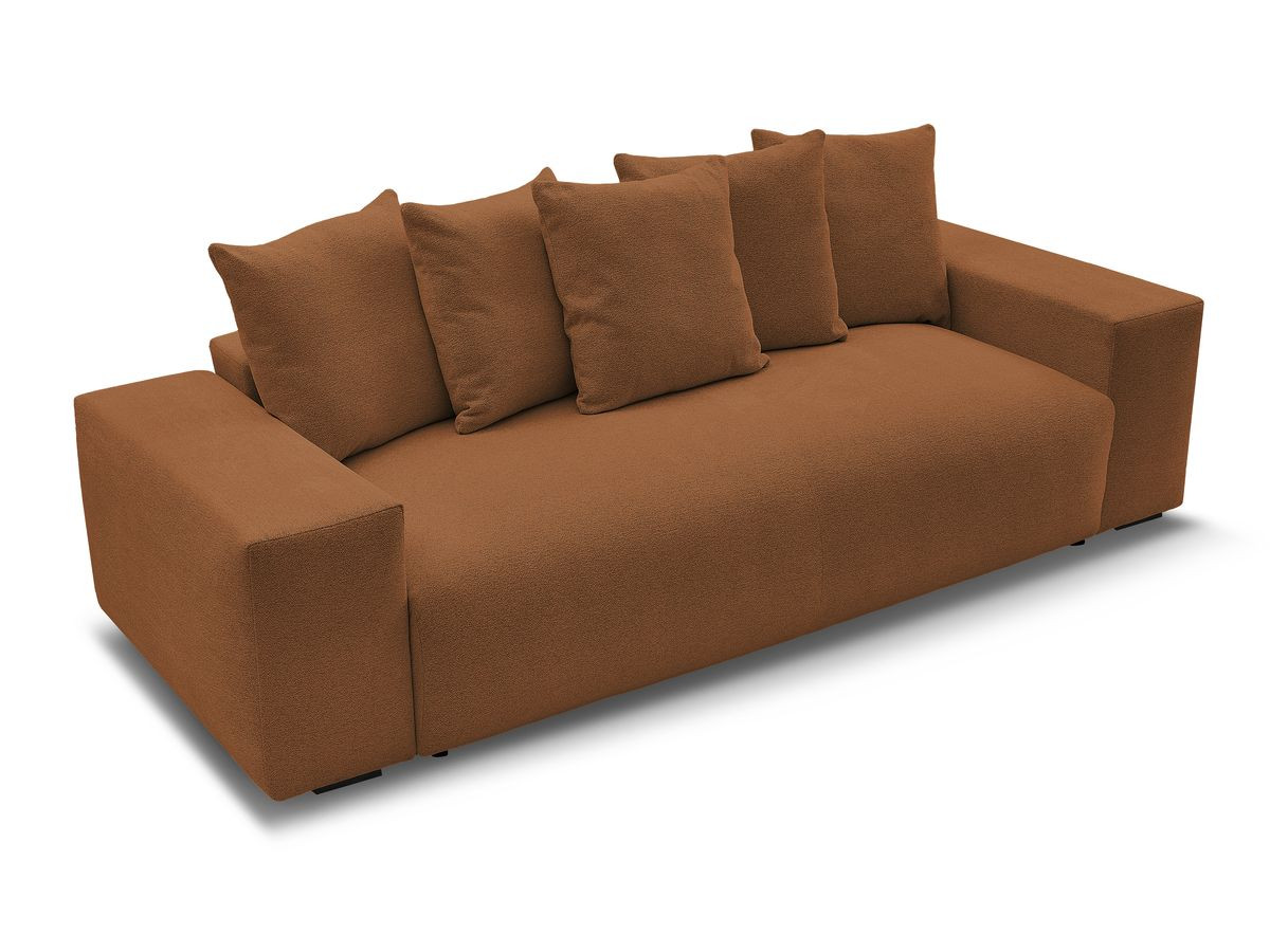 Bobochic Voltaire Sofa 3-Sitzer 280 × 124 cm Melange-Stoff Orange