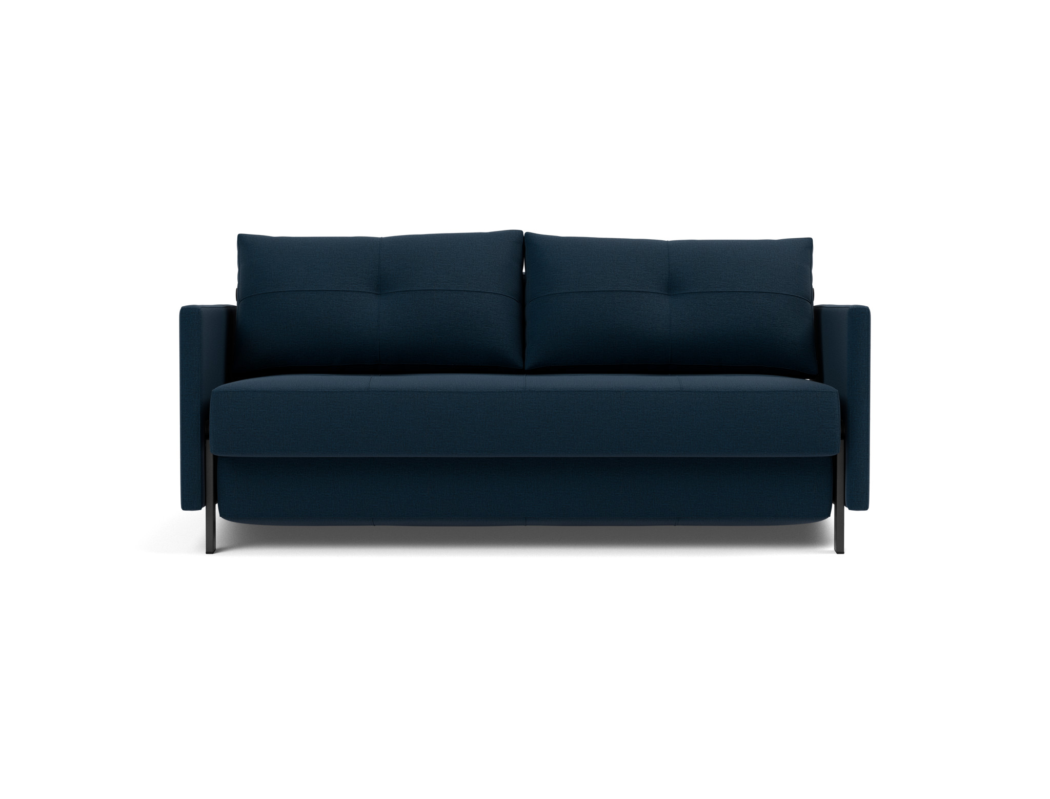 Schlafsofa Cubed mit Armlehnen 160 Flachgewebe Mixed Dance 528-Blue