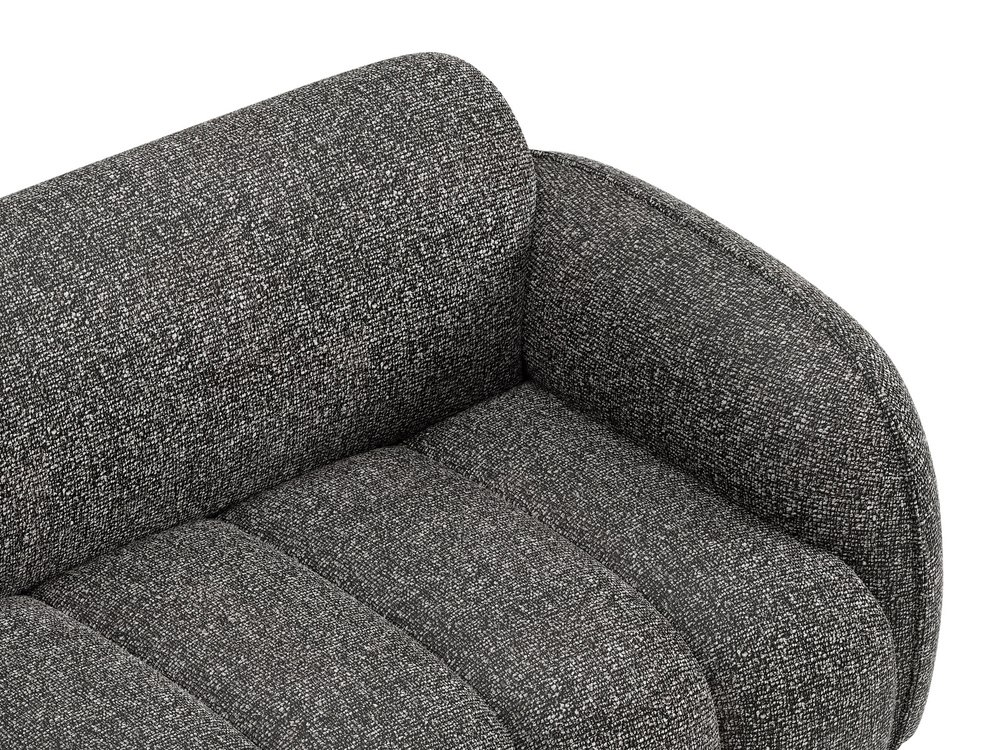 Cosmopolitan Design Ecksofa Bilbao 3-Sitzer Boucle Miles Dunkelgrau Melange Links