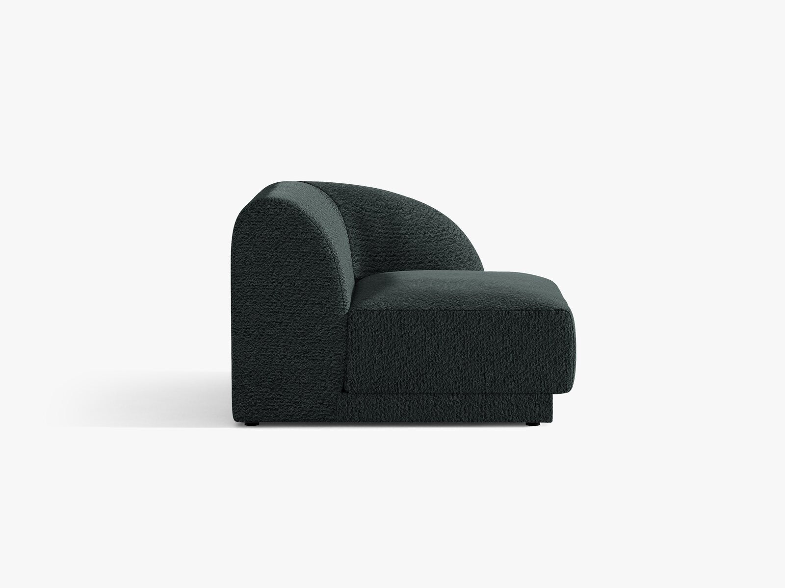Micadoni Eckmodul Miley 1-Sitzer Rechts Boucle Baloo Schwarz