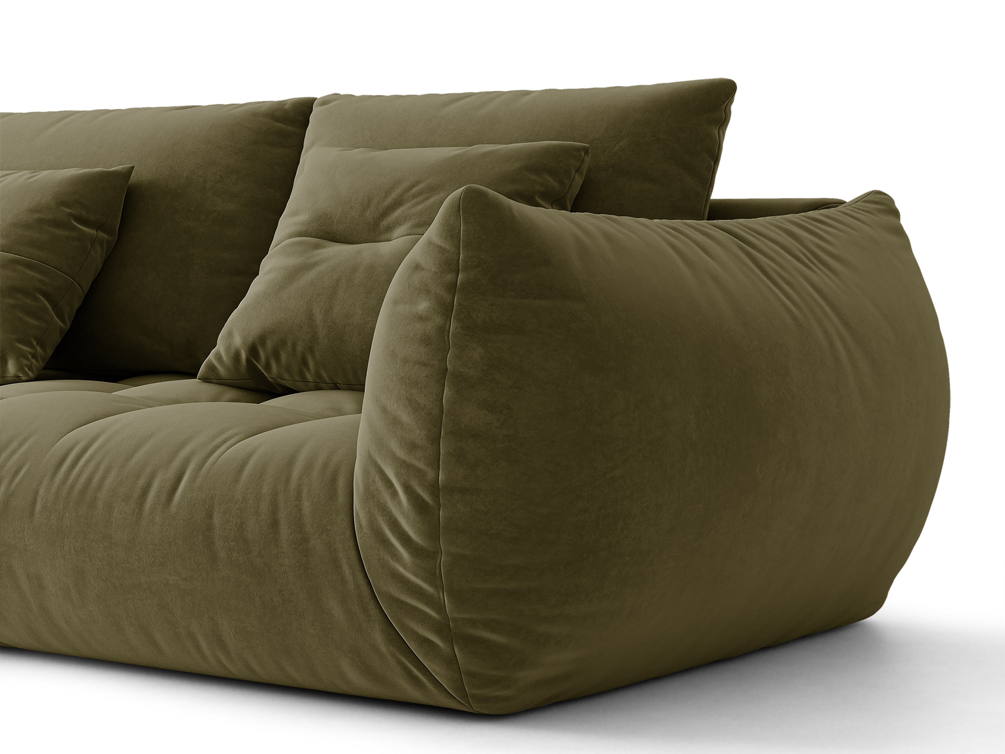 Micadoni Bloom Sofa Links Samt Casino Hellgrün