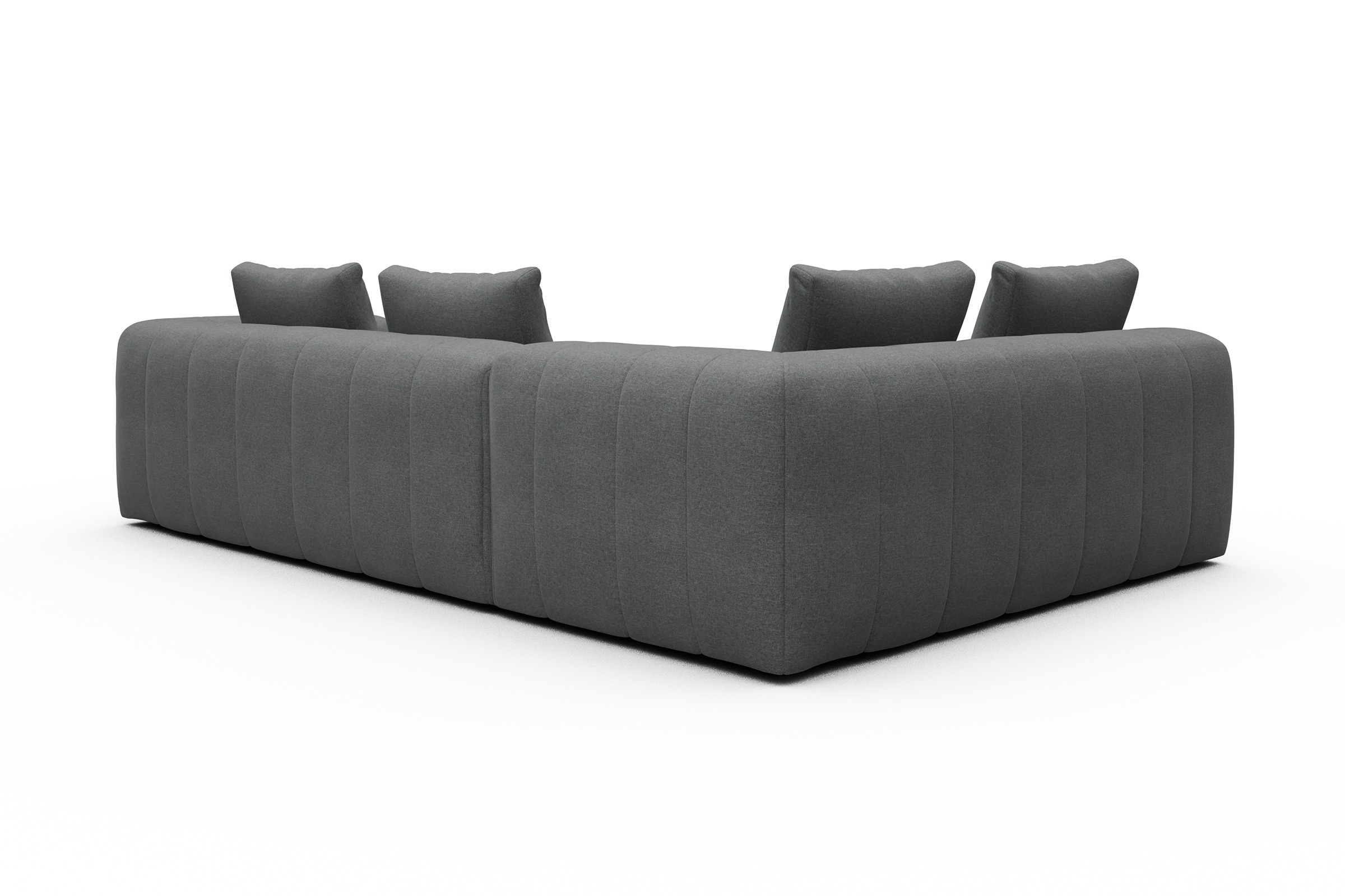 Ecksofa Hugo 2x 2,5-Sitzer Armlehne rechts Satya-Steel