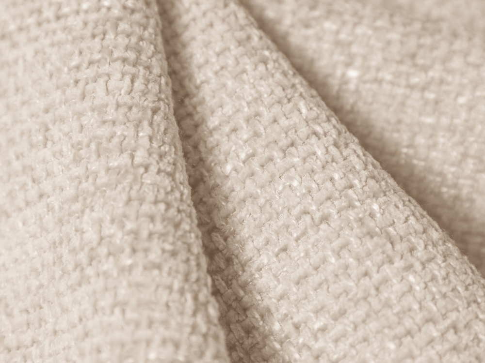 Cosmopolitan Design Pouf Nolio große Version Chenille Haga Helles Beige