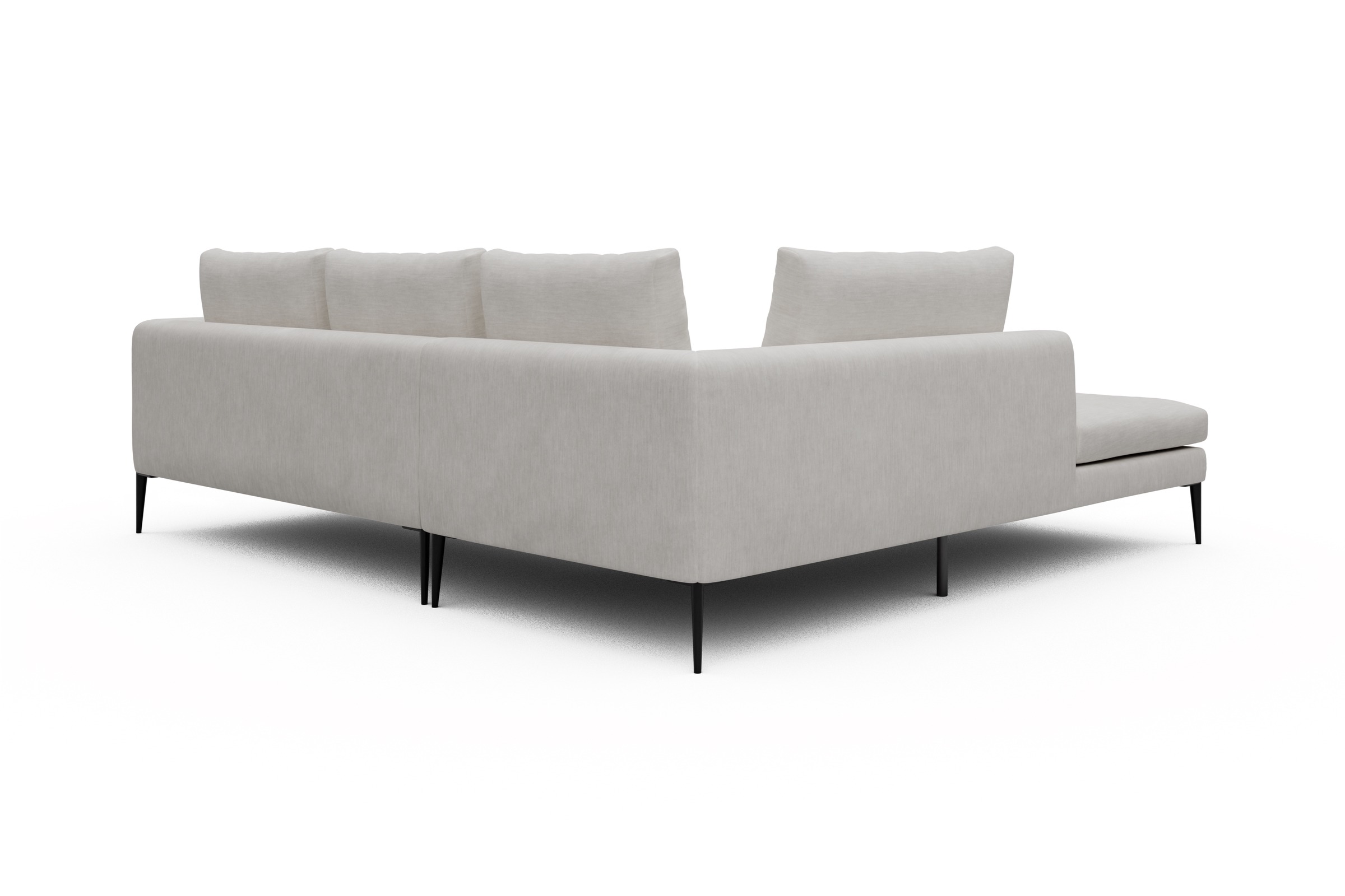 Ecksofa Paul Relax-Ecke links mit 2-Sitzer Vivus-Dusty-Off-White