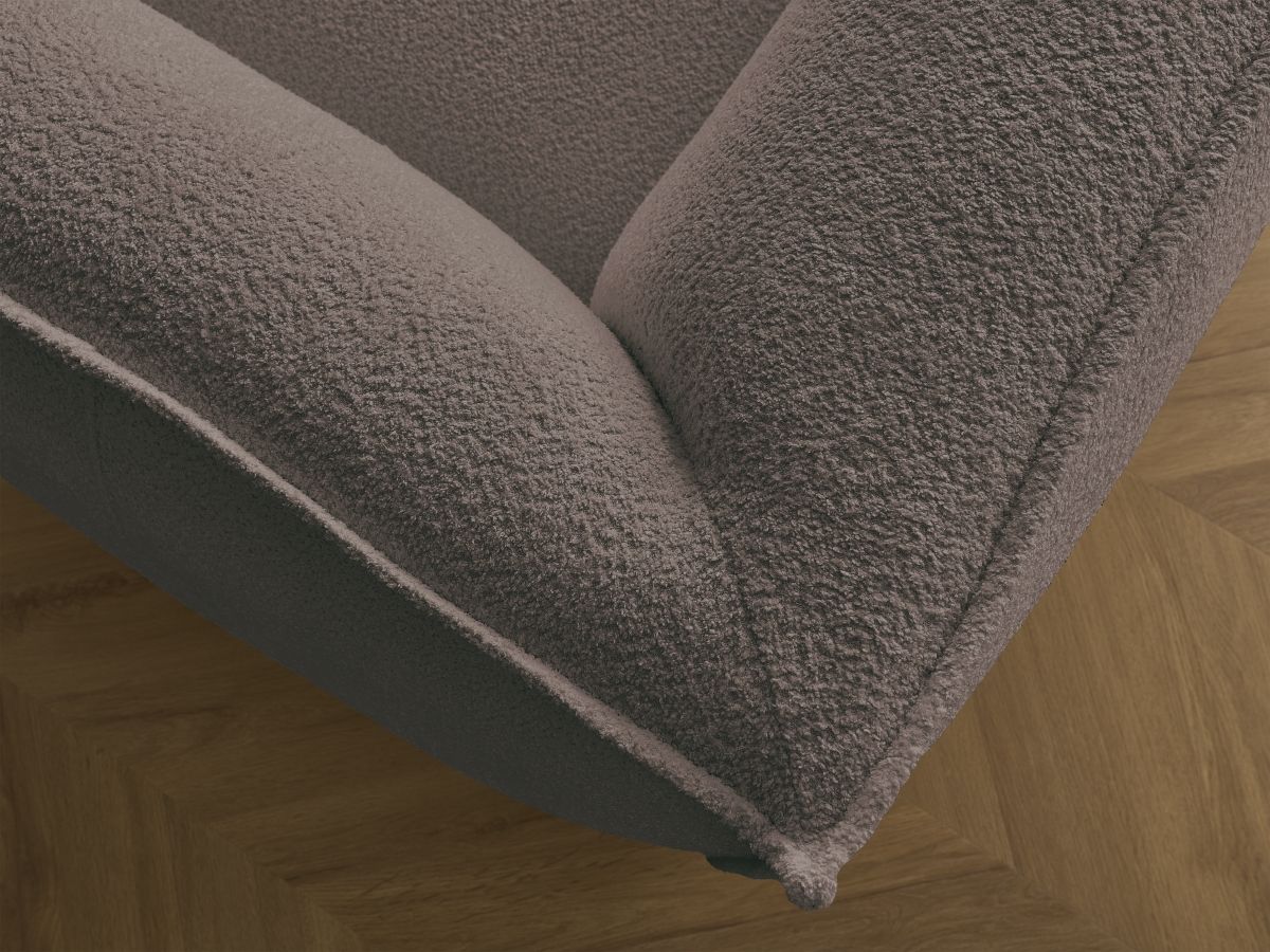 Bobochic Giorgia Sofa 3-Sitzer Bouclé-Stoff Braun