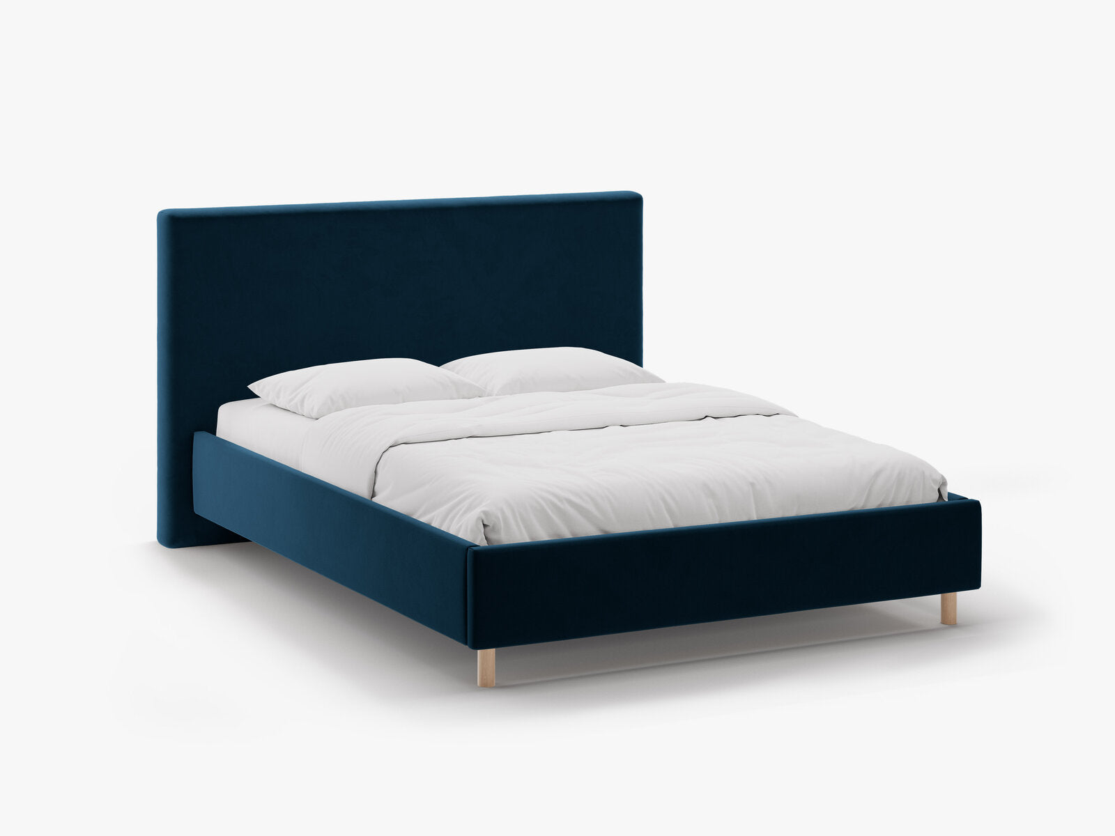 Micadoni Stauraumbett mit Kopfteil Eloise Samt Magic Velvet Marineblau 140x200