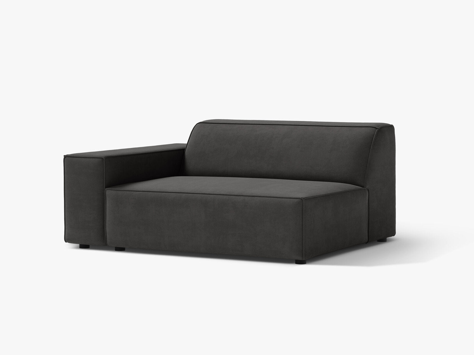 Micadoni Jodie Sofamodul XL Links Samt Bluvel Grau