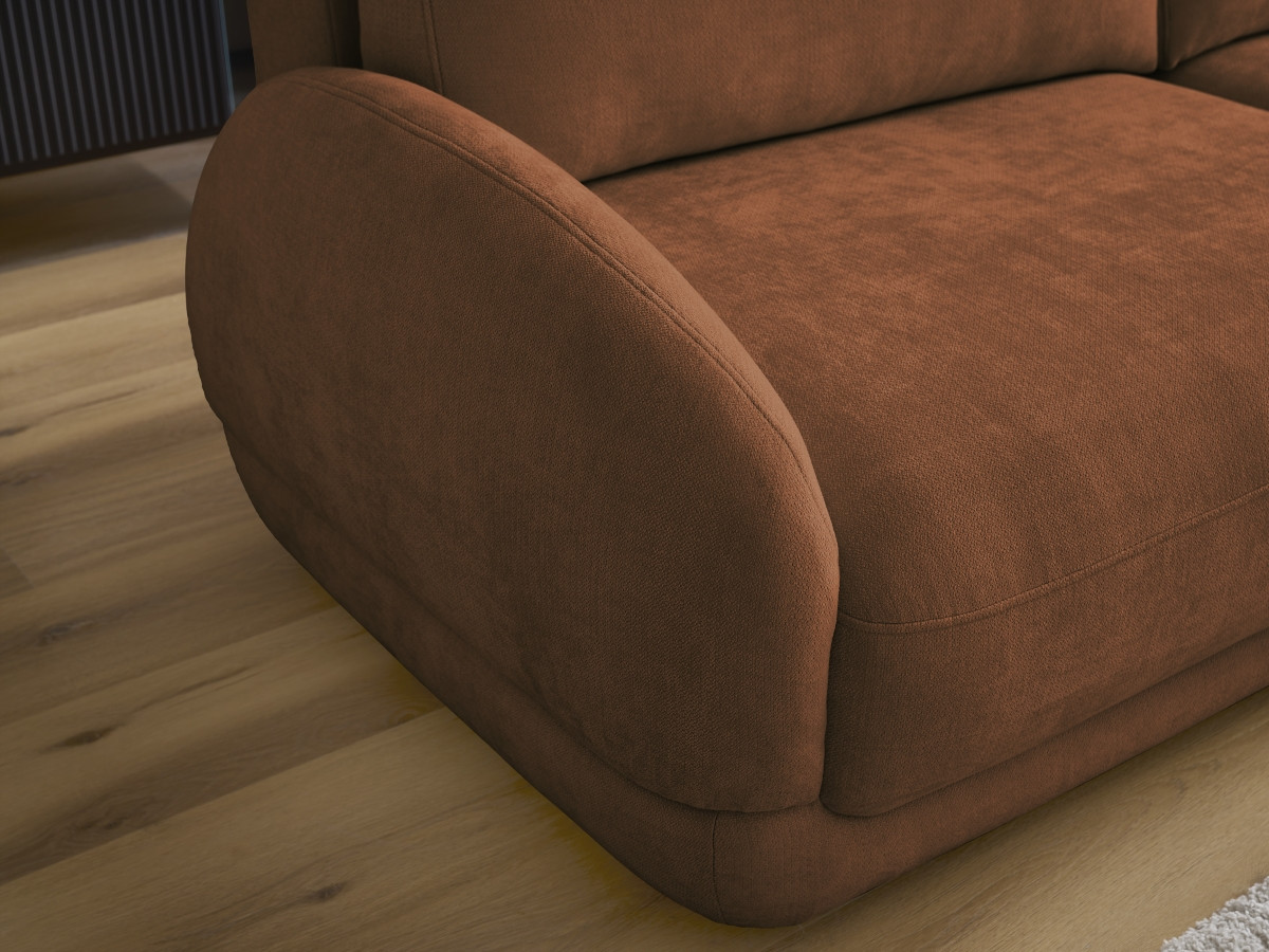Bobochic Monica Schlafsofa 3-Sitzer mit Bettkasten Stoff Rot