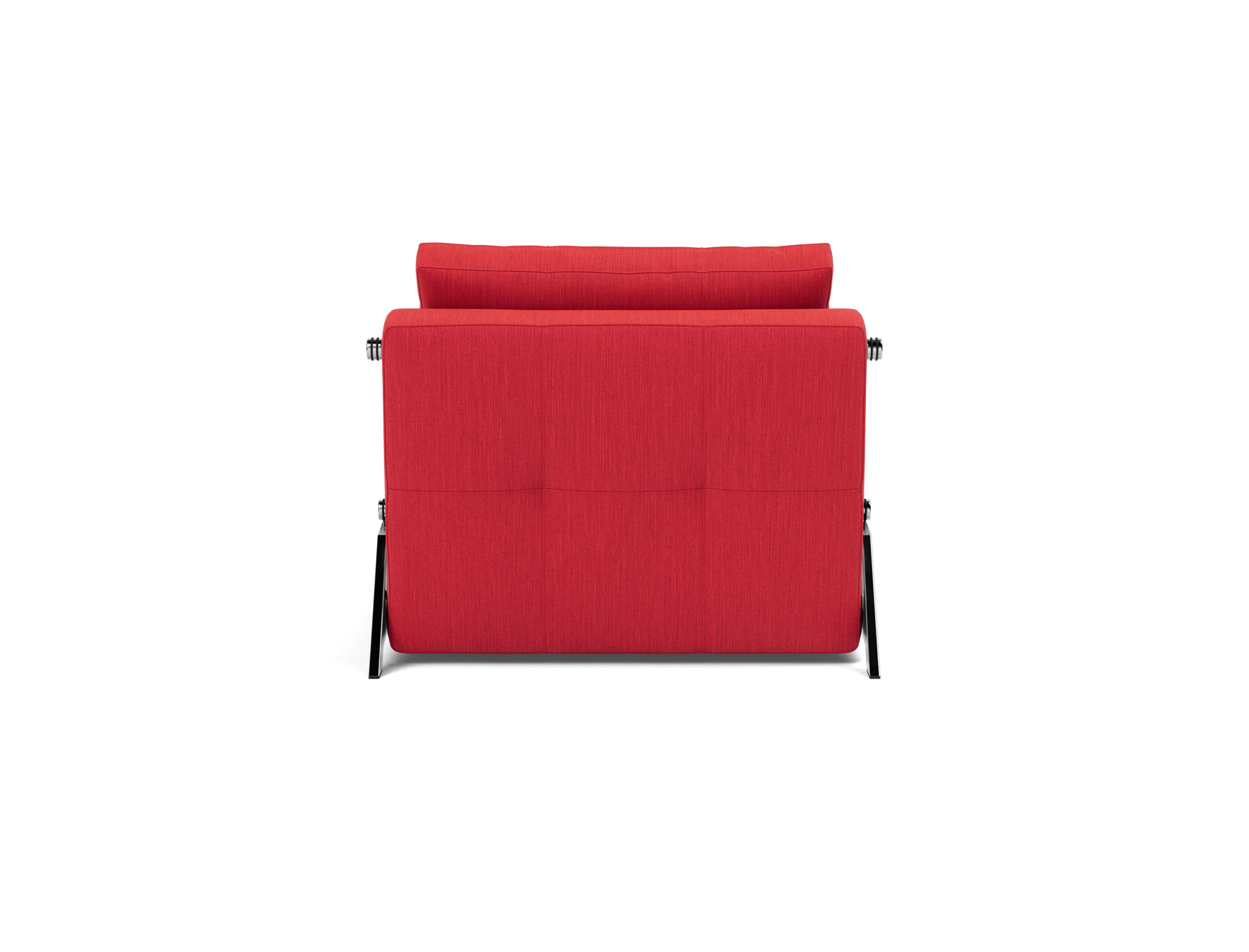 Schlafsessel Cubed 90 Flachgewebe Elegance 511-Red Beine Chrom