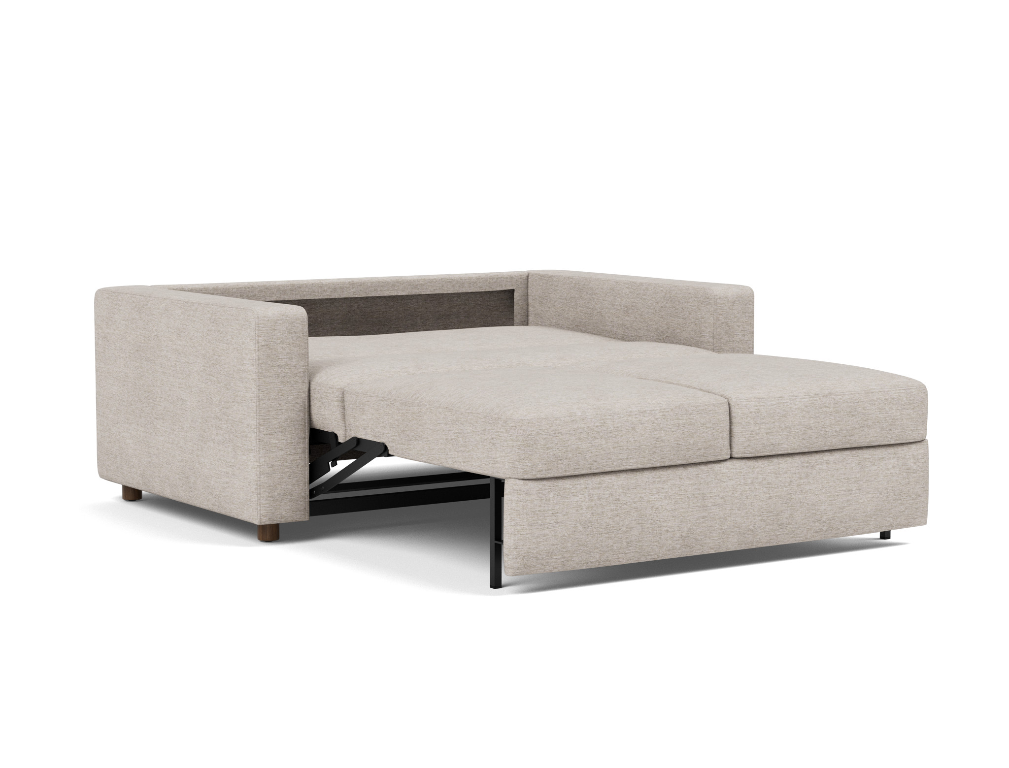 Schlafsofa Neah mit Standard-Armlehnen 140 Chenille Yuveno 471-Sand
