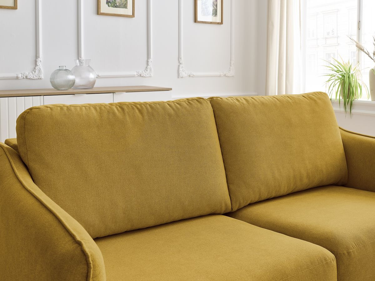 Bobochic Lenny Schlafsofa 3-Sitzer Stoff Gelb